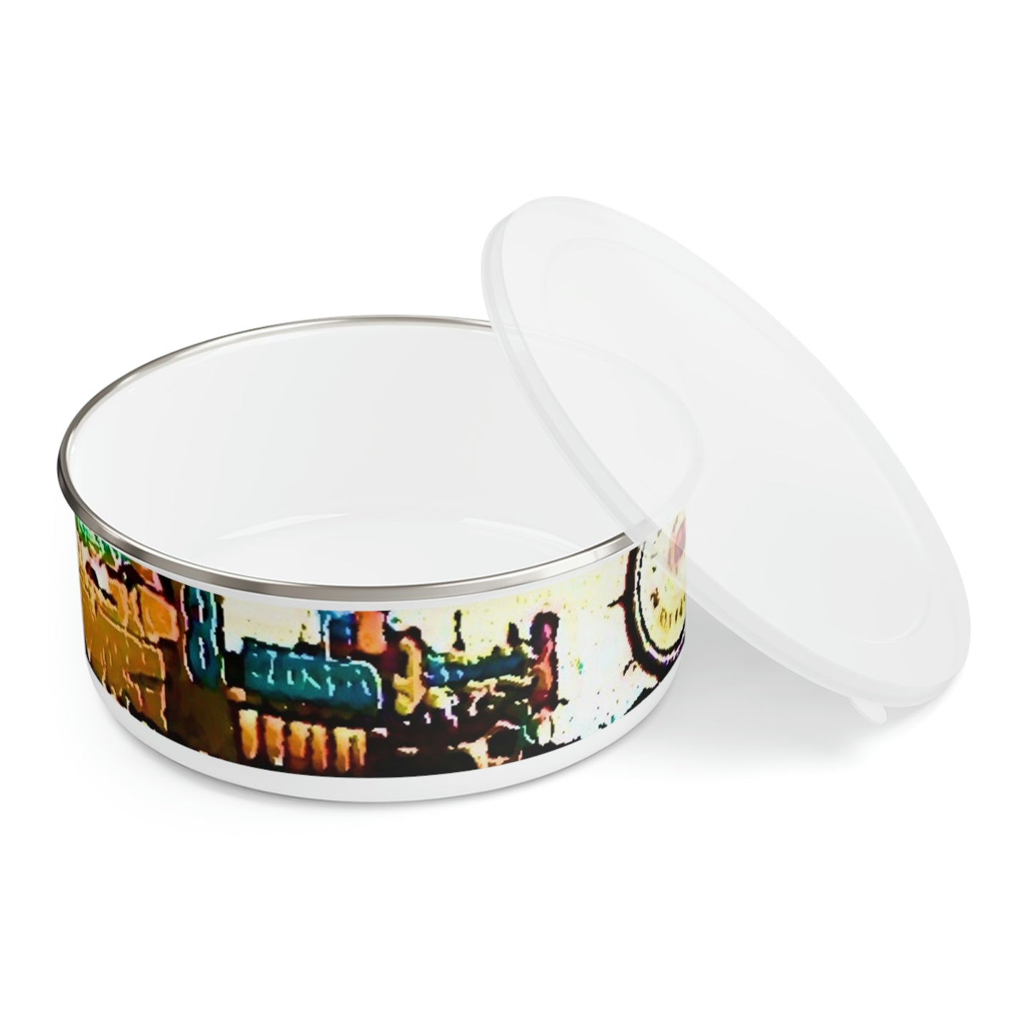 Enamel Bowl ...  "No.9 Fishermen's Grotto - Fishermen's Wharf, SF, California" ... Family Archives: 1970's ... Original Works ...