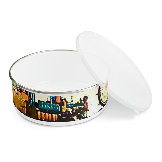 Enamel Bowl ...  "No.9 Fishermen's Grotto - Fishermen's Wharf, SF, California" ... Family Archives: 1970's ... Original Works ...