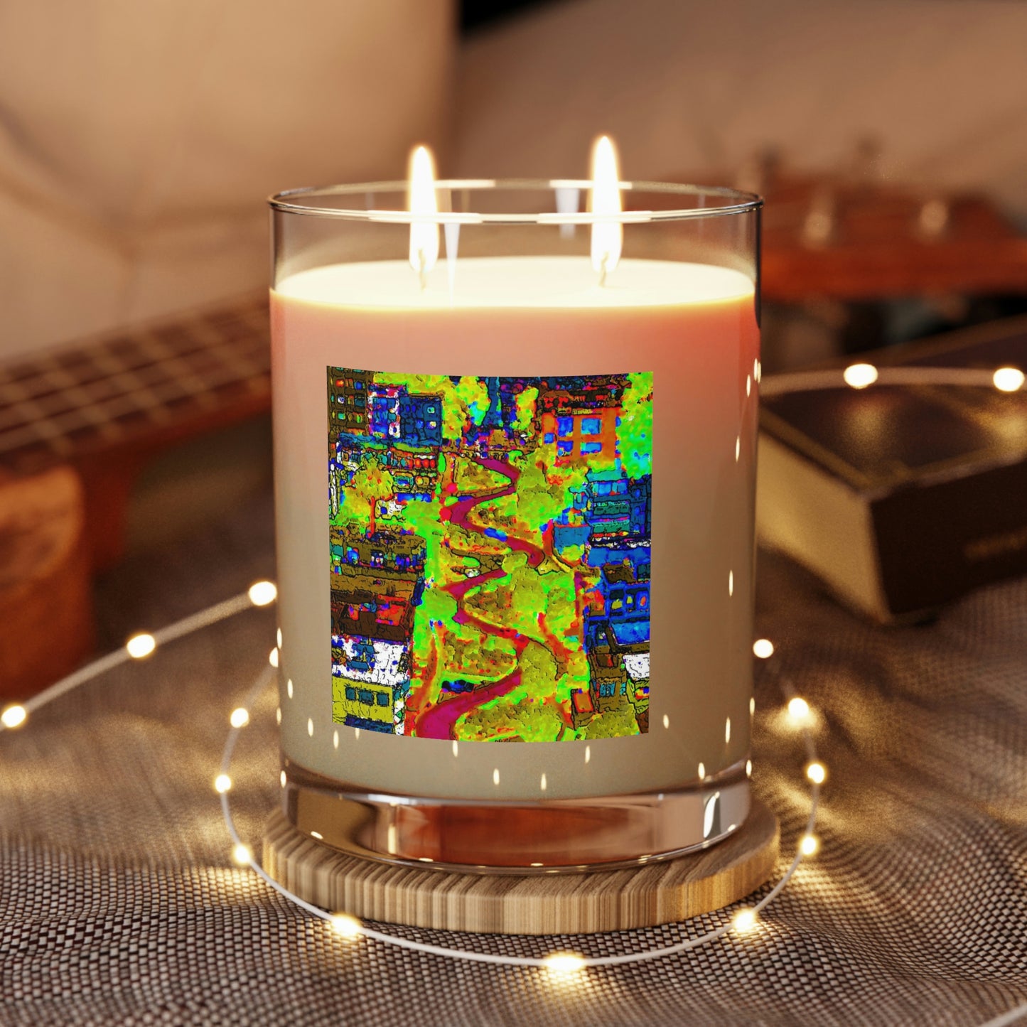 Scented Candle - Full Glass, 11oz ... A Crazy Street ... 'Eight Winding Curve-Switchbacks' ... "Lombard Street, San Francisco, CA' ... Family Archives: 1970's ... Original Works ...