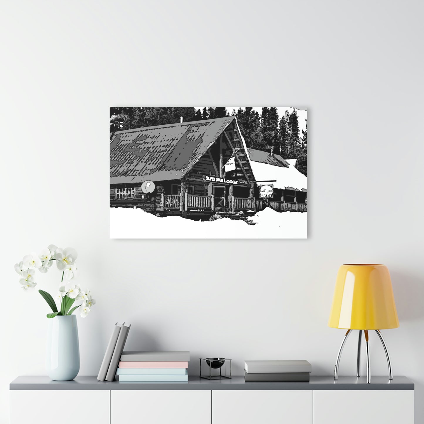 Acrylic Prints (French Cleat Hanging) ... A Beautiful Lodge & Back-Country Outfitter In A Mountain Town ... 'Dixie, Idaho, November 2022' ... Original Works ...
