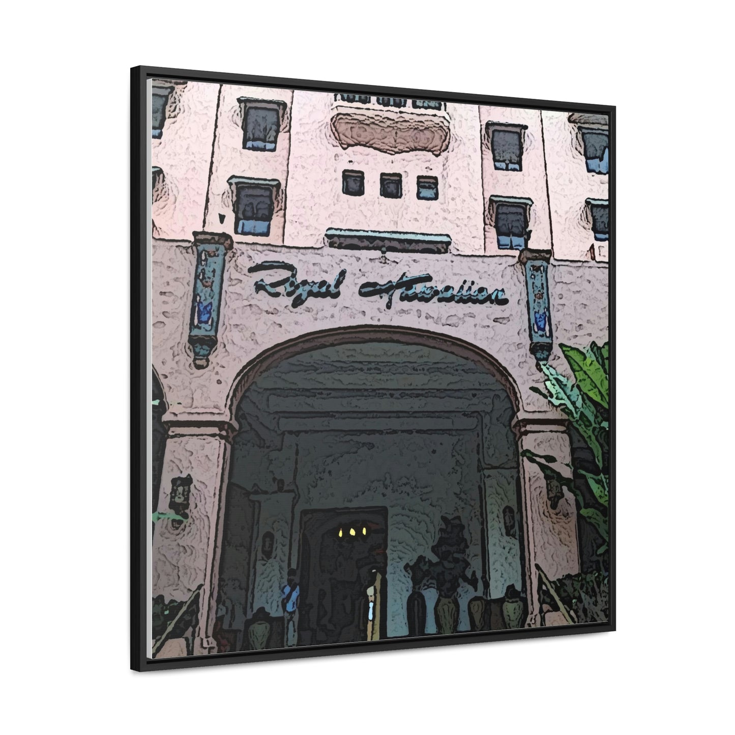 Gallery Canvas Wraps, Square Frame ...  "La Grande Entree" At: 'The Pink Palace' ... The Royal Hawai'ian ... Honolulu, HI ... '27Oct2014' ... Original Works ...