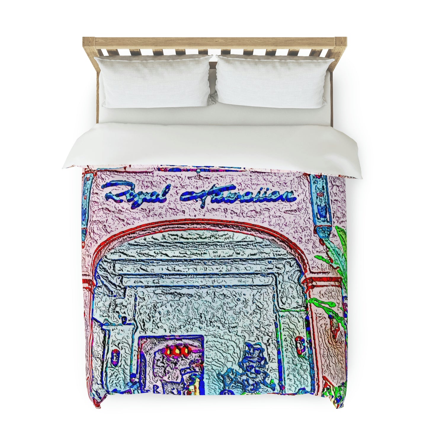 Duvet Cover ... "La Grande Entree" At: 'The Pink Palace' ... The Royal Hawai'ian ... Honolulu, HI ... '27Oct2014' ... Original Works ...