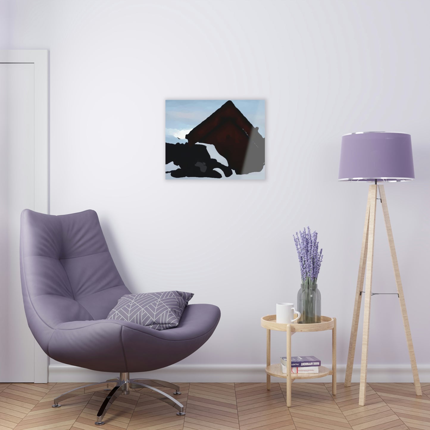 Acrylic Prints ... After An Intense Snow Storm ... 'Digging Out' ... A Vehicle & Cabin "In The Mountains" ... March 2023 ... Original Works ...