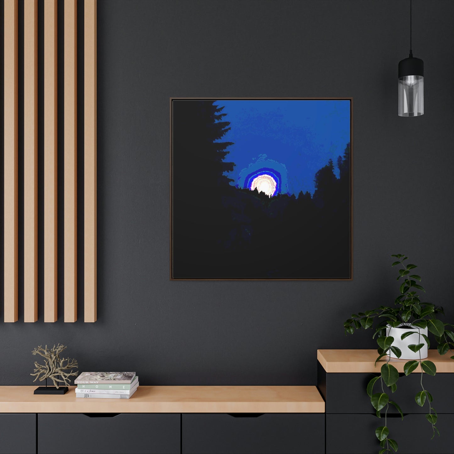 Gallery Canvas Wraps, Square Frame ... "The Road Home" ...' Over The River & Through The Woods To? ...' ... Moonscape Near Elk City, Idaho ... Original Works ... 5Jan23 ...