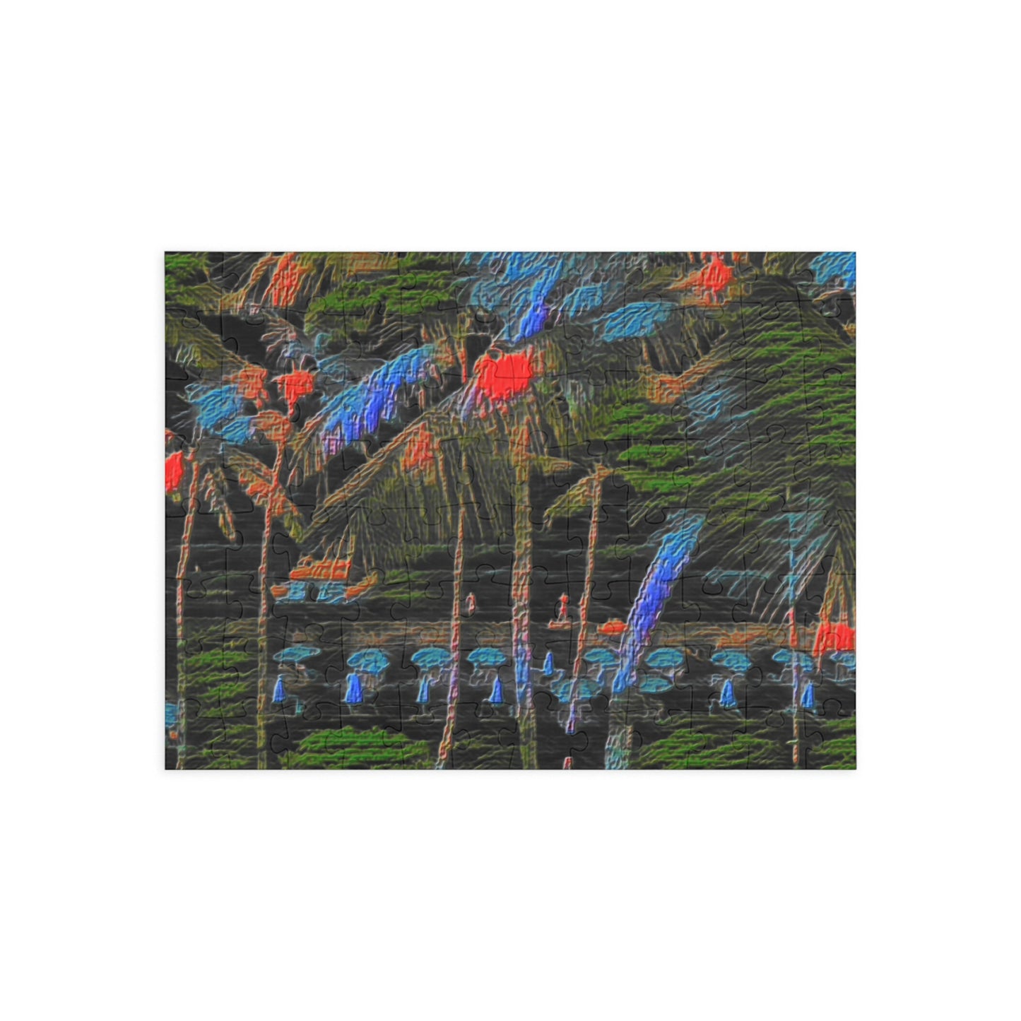 Puzzle (96, 252, 500, 1000-Piece) ... "The Royal Hawai'ian: Waikiki Beach_Beach" ... Honolulu, HI ... Ocotber 2014 (Halloween) ... Original Works ...