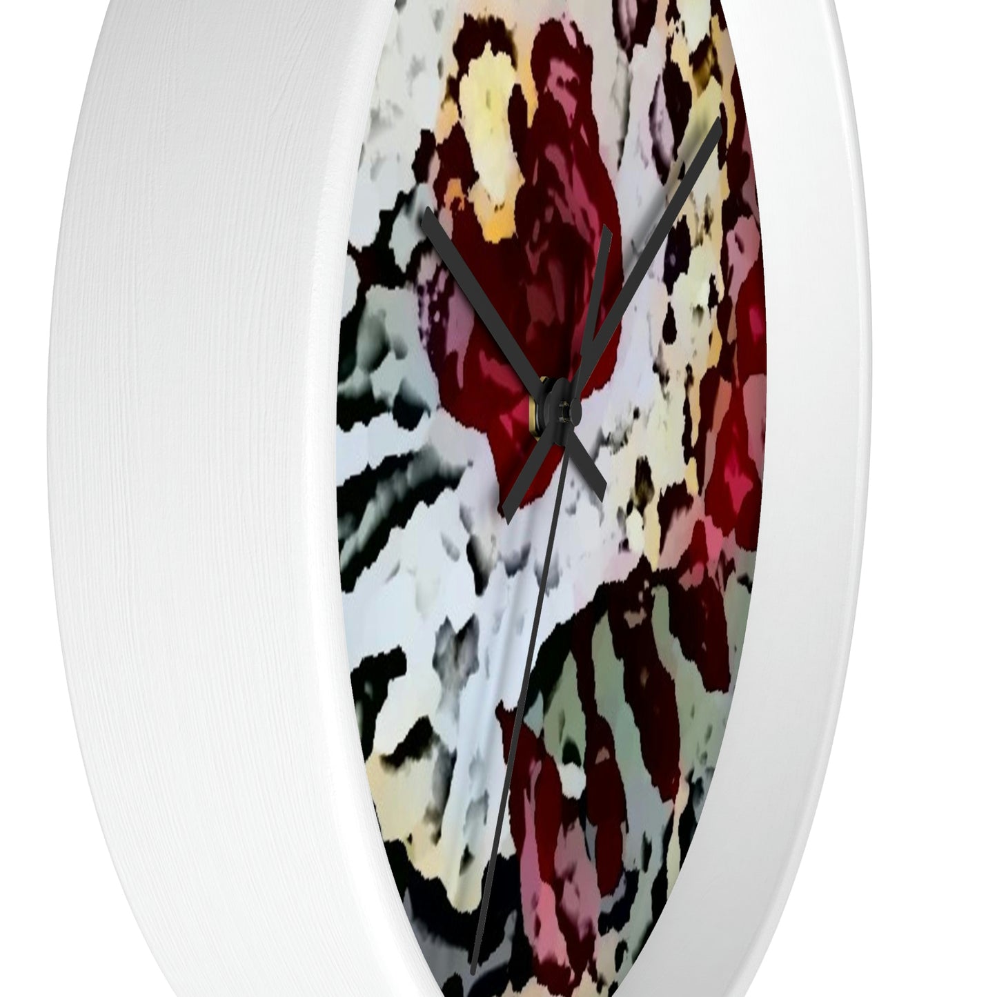 Wall clock ... "A Friendly Flower" ... Pointsettia 'Pointing' ... Original Works ... (Supplied Photograph) ...