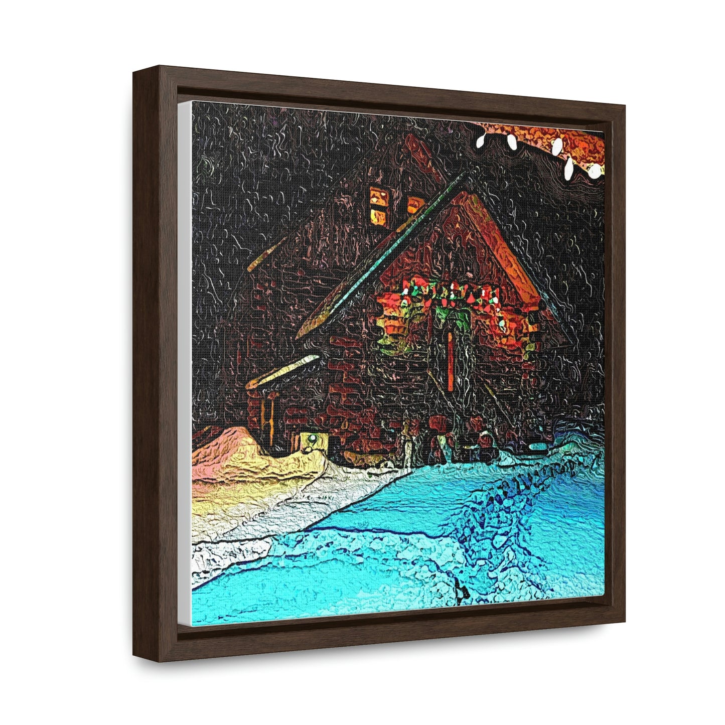 Gallery Canvas Wraps, Square Frame ... A Very Snowy November 2022 ... 'Mountains Of Central Idaho' ... Rhett Creek & Beyond ... Original Works: 10 Hours Rendering Time ...