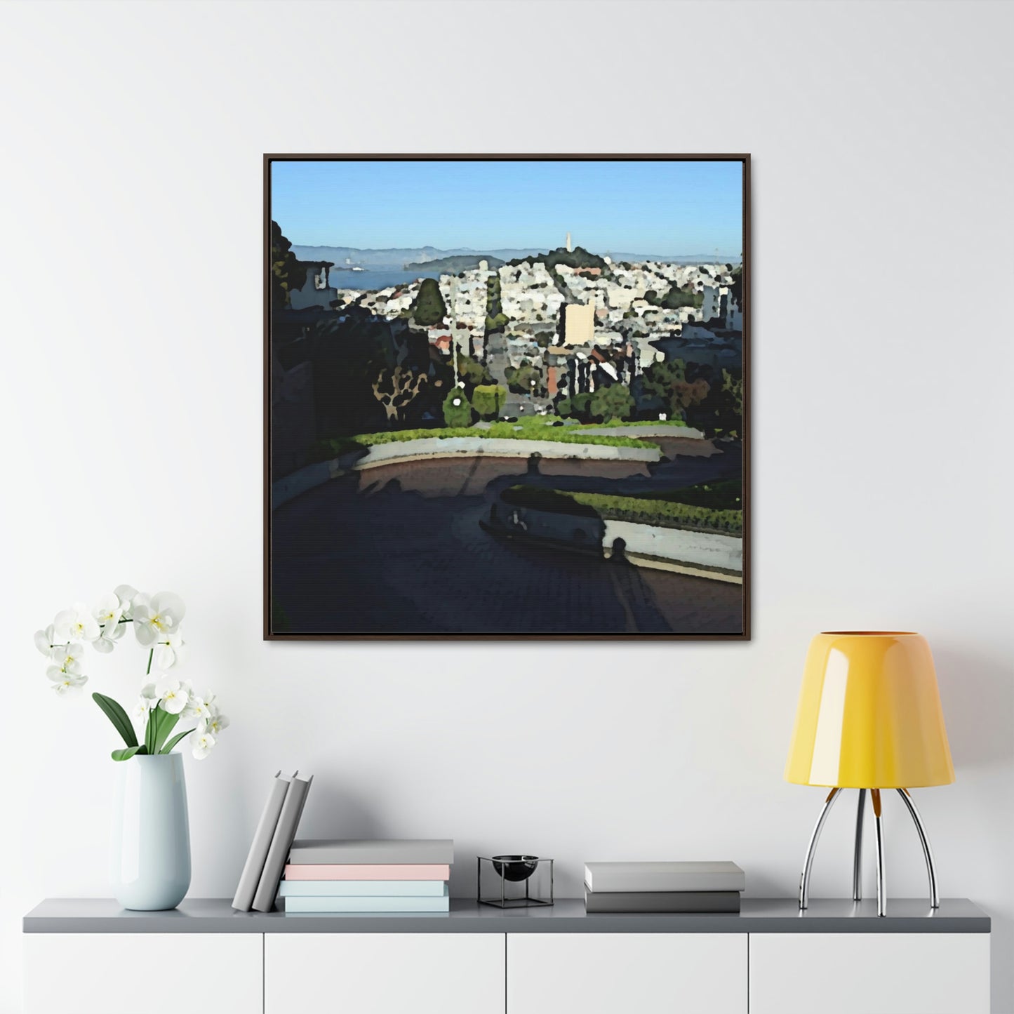Gallery Canvas Wraps, Square Frame ...  "Lombard Street San Francisco, CA, USA" ... Family Archives 1970's ... Original Works ...
