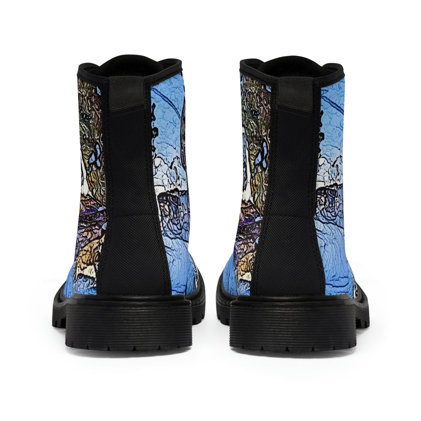Women's Canvas Boots ... Blasting Through-The-Powder ... 'Central Idaho Mounains ... ' 2Dec22 ...