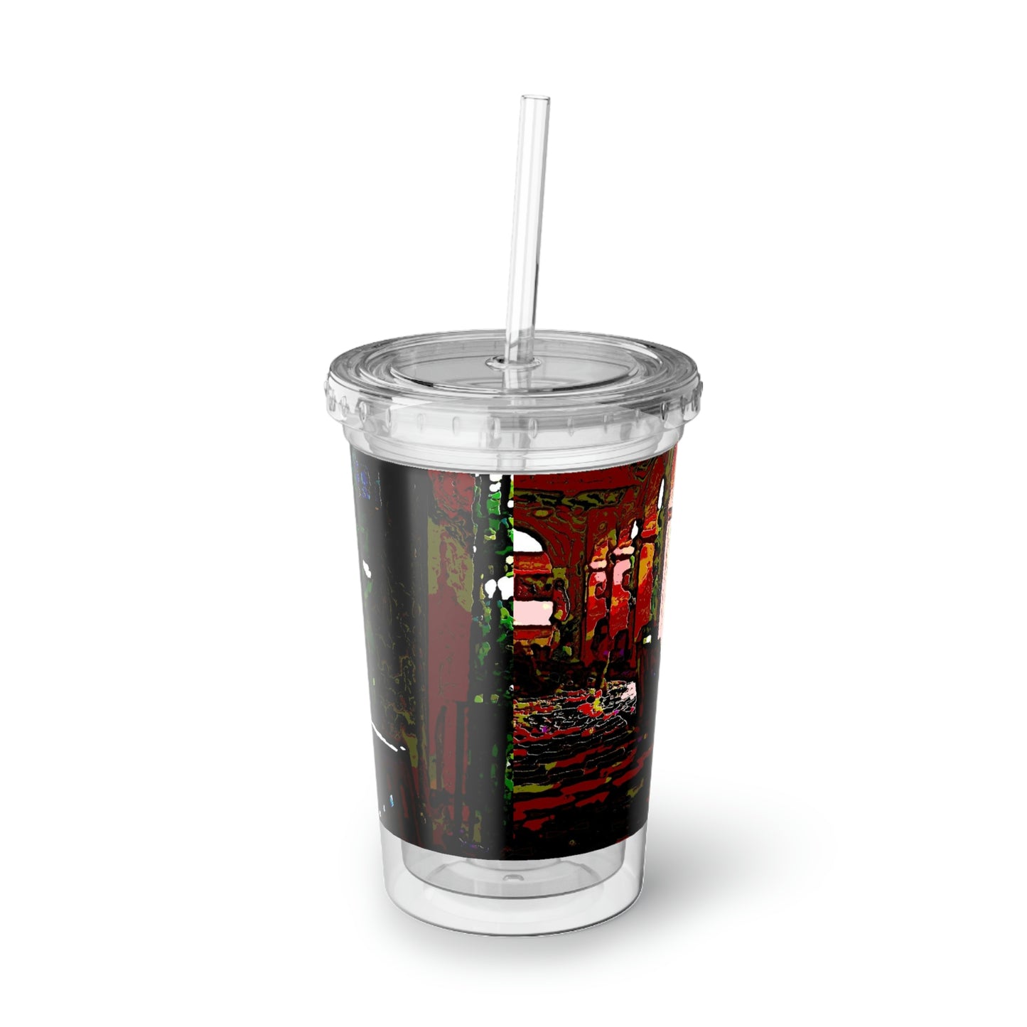 Suave Acrylic Cup ... Lanai & Rocking Chairs At: 'The Pink Palace' ... The Royal Hawai'ian ... Honolulu, HI ... '27Oct2014' ... Original Works ...