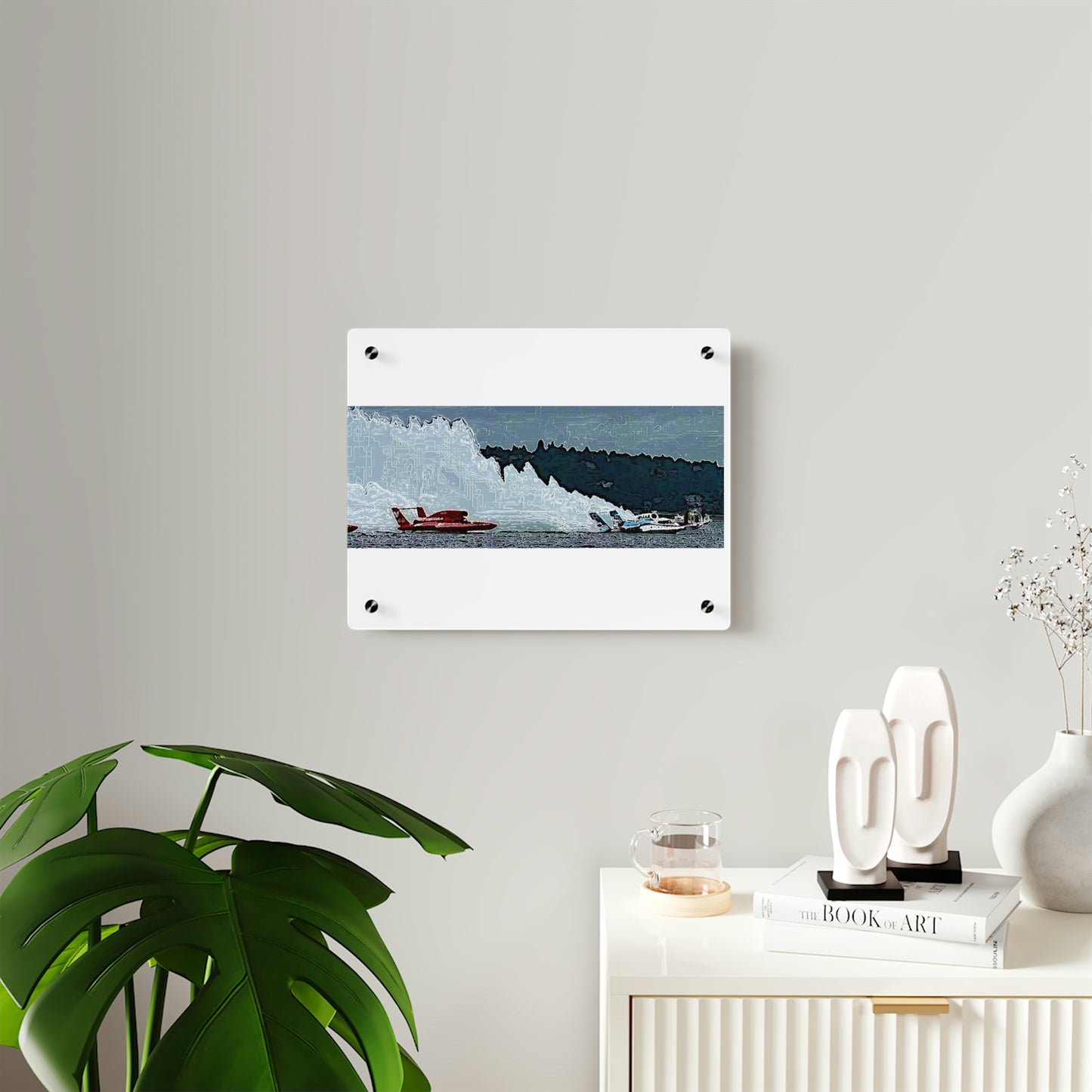 Acrylic Wall Art Panels ... Seattle Columbia Cup On Lake Washington ... "Dave Wilcox Heads For The Win" ... Associate Gift-Photo ... Original Works ...