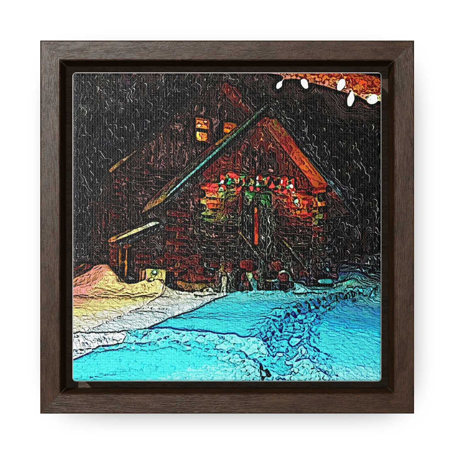 Gallery Canvas Wraps, Square Frame ... A Very Snowy November 2022 ... 'Mountains Of Central Idaho' ... Rhett Creek & Beyond ... Original Works: 10 Hours Rendering Time ...