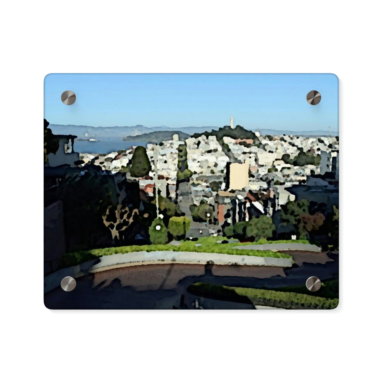 Acrylic Wall Art Panels ... "Lombard Street San Francisco, CA, USA" ... Family Archives 1970's ... Original Works ...