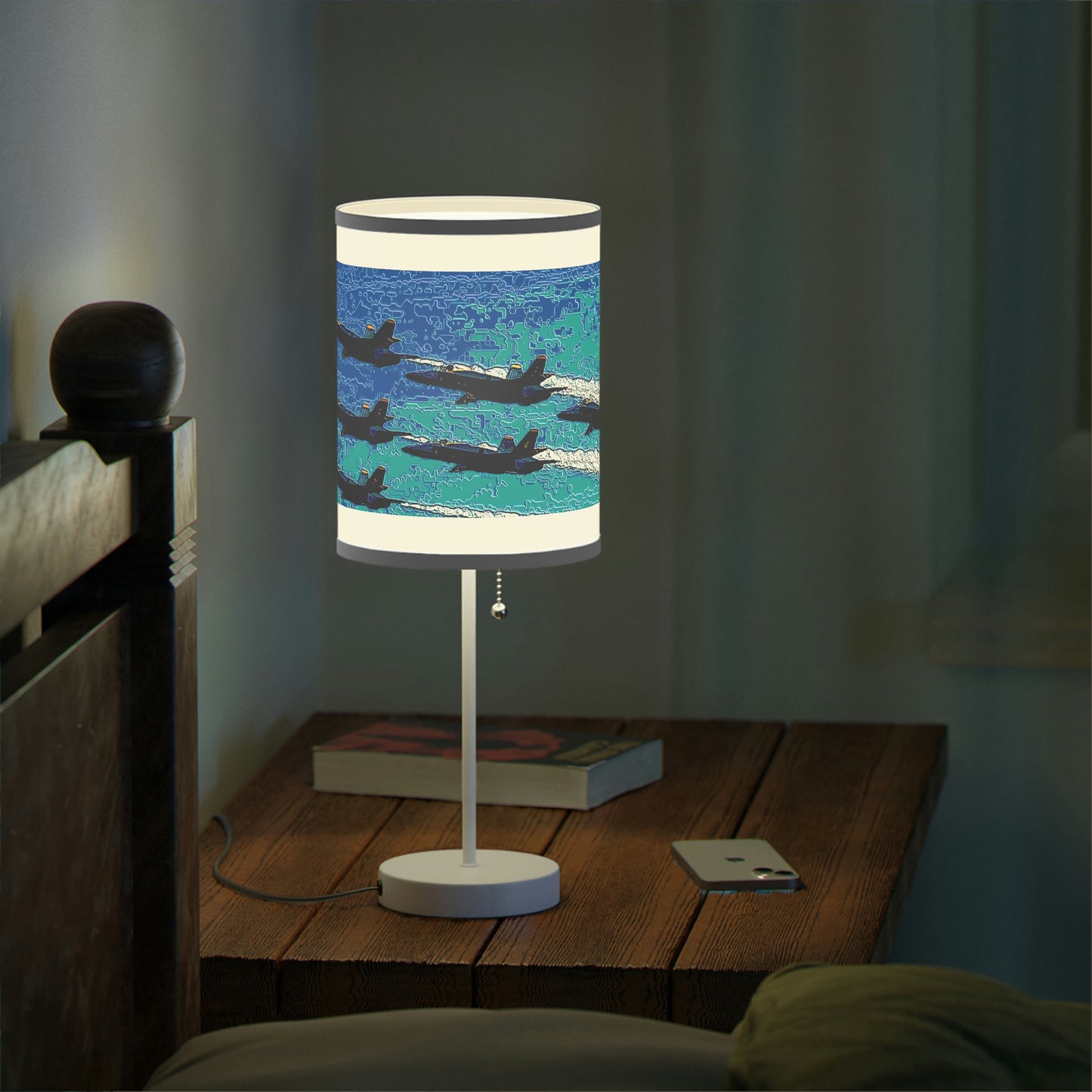 Lamp on a Stand, US|CA plug ... Seattle Seafair ..."Blue Angels Run Over Lake Washington" ... Circa Mid 1980's ... Dr FJ Holt ... Original Works ...