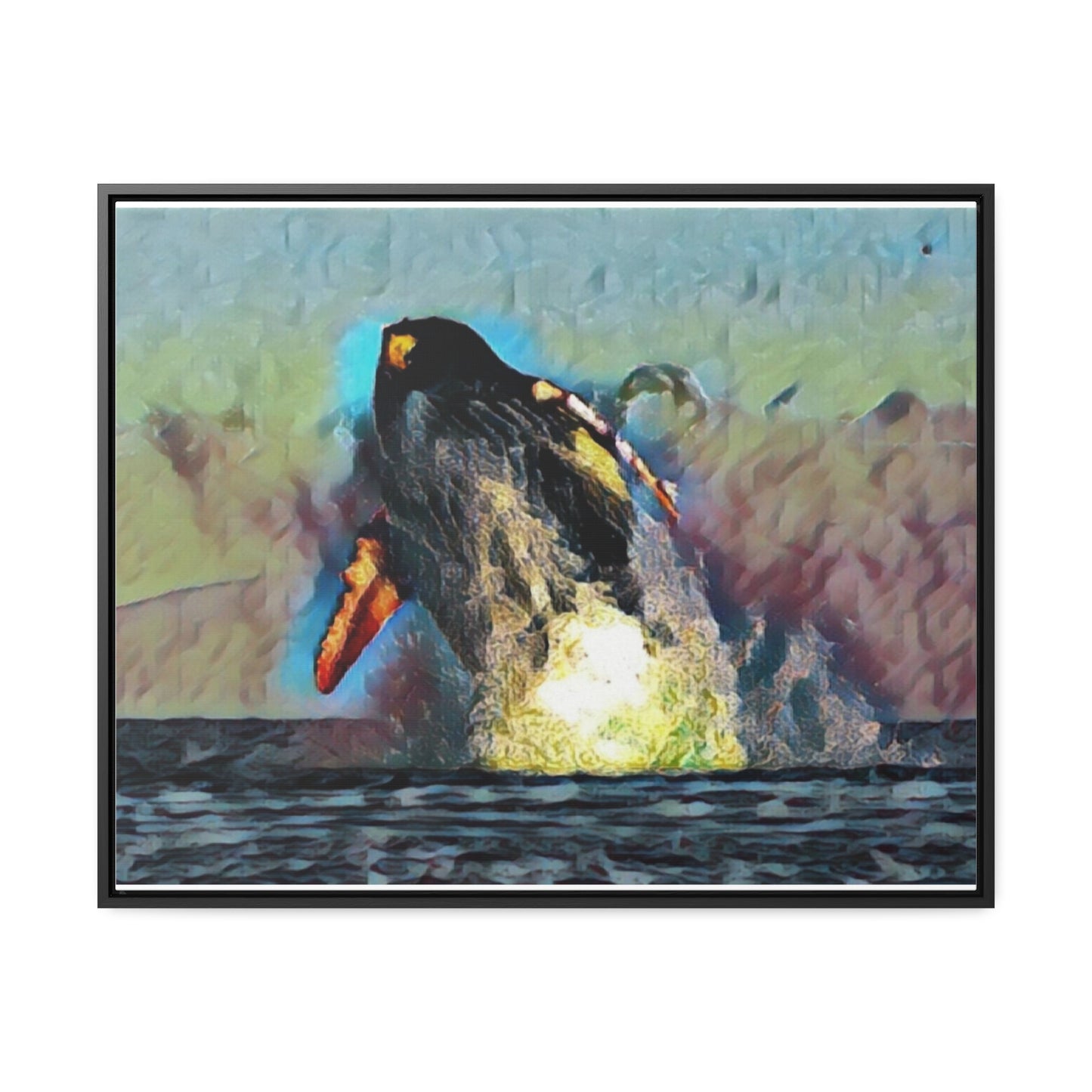 Gallery Canvas Wraps, Horizontal Frame ... An Extraordinary Humpback Breach ... 'With Explosive Energy' ... Family Archives (KPH) ... Circa: 21st Century. Maui, HI ... Original Works ...