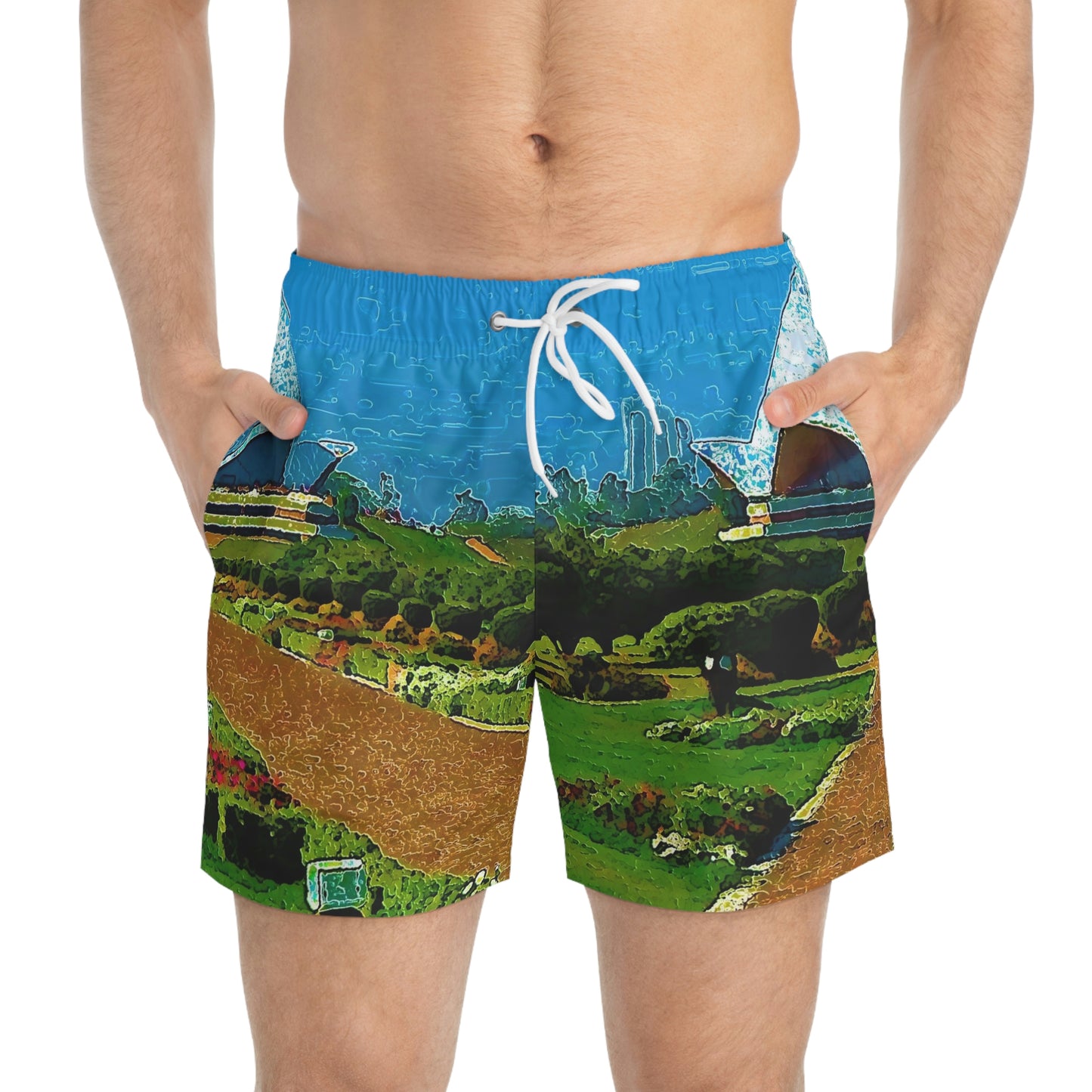 Swim Trunks ... 'Bahai'i House-Of-Worship' ... "Lotus Temple: Delhi, India, 2008" ... Original Works ...