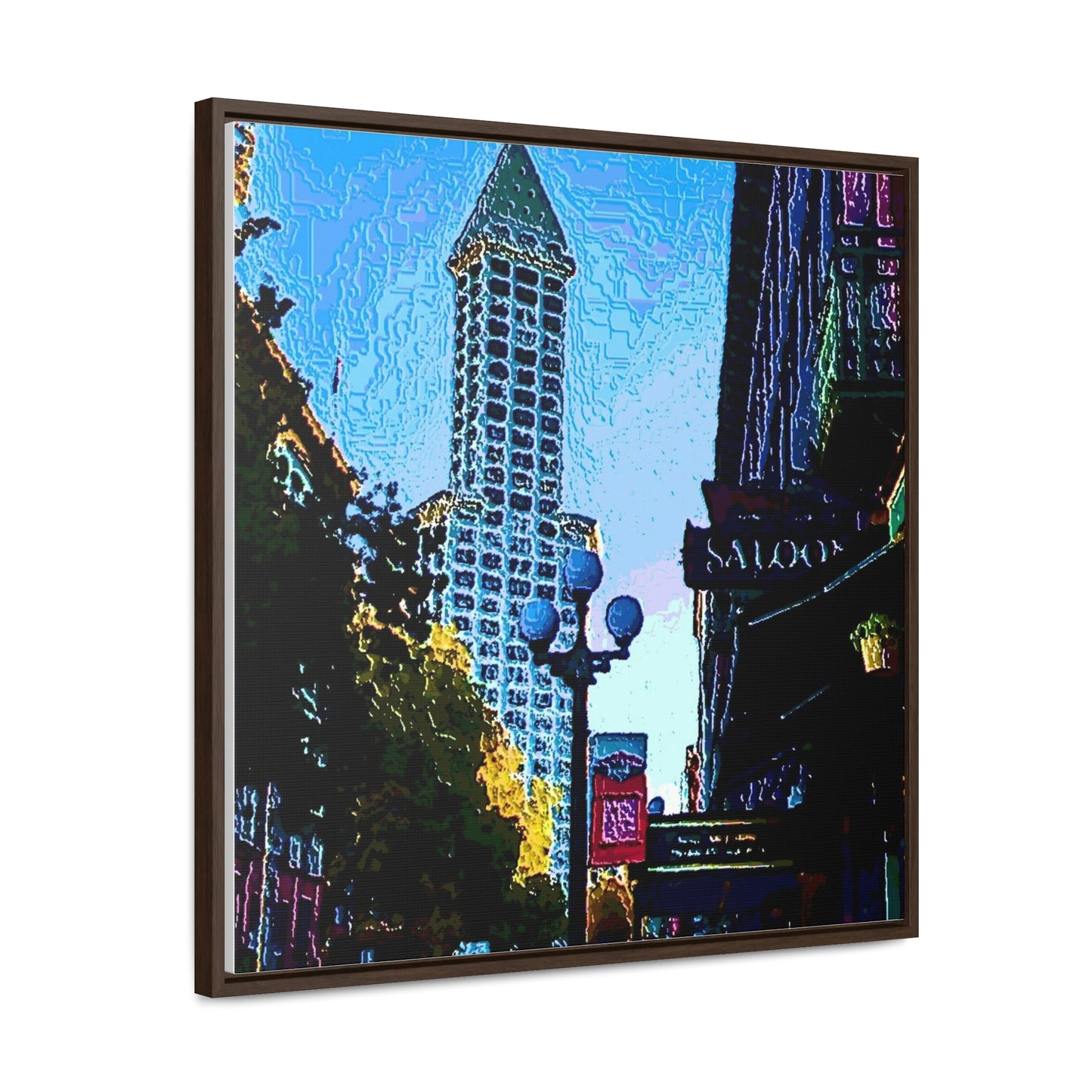 Gallery Canvas Wraps, Square Frame ...  Pioneer Square & Smith Tower ... 'That World Famous View' ... Colleague Supplied Photo ... Original Works ...
