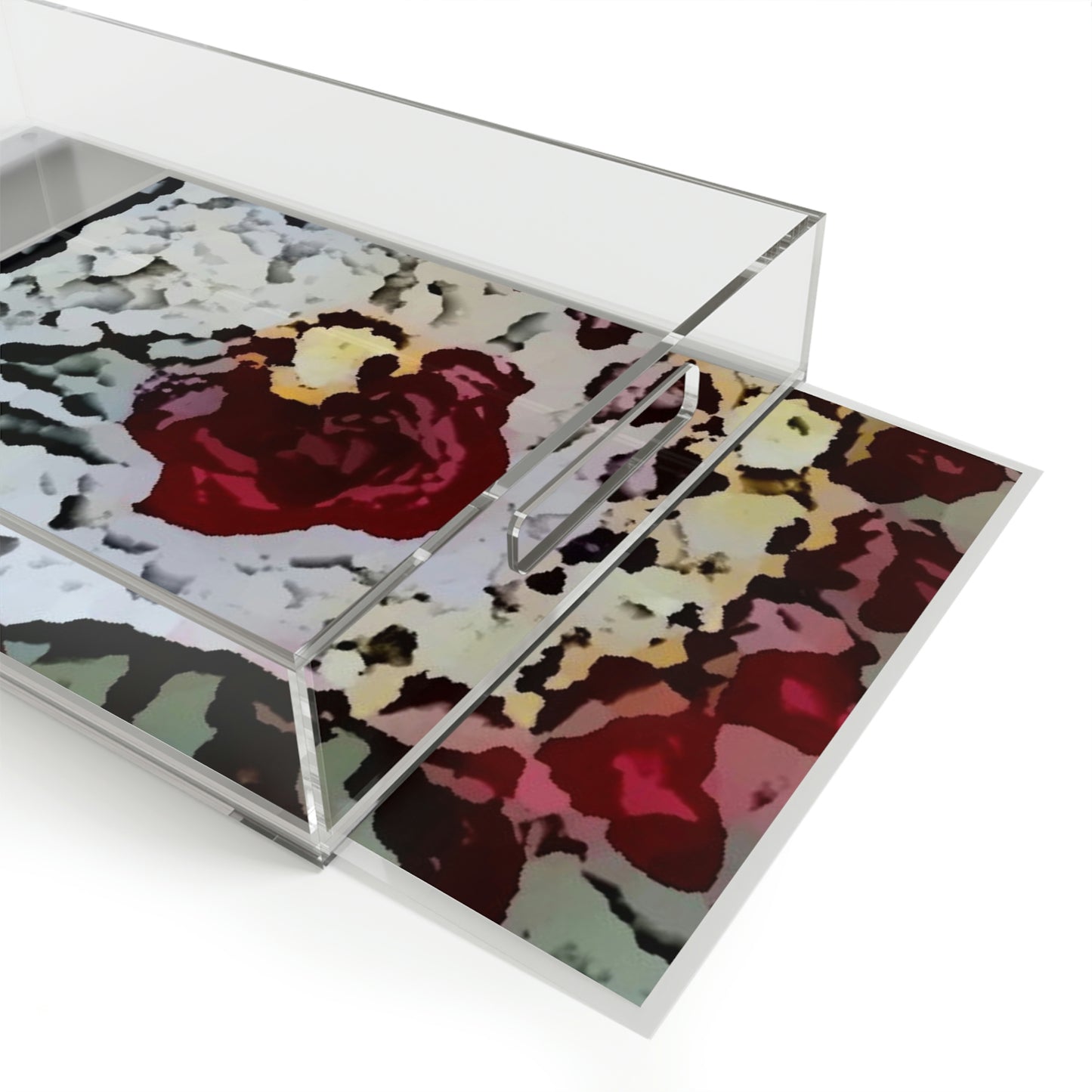 Acrylic Serving Tray ... "A Friendly Flower" ... Pointsettia 'Pointing' ... Original Works ... (Supplied Photograph) ...