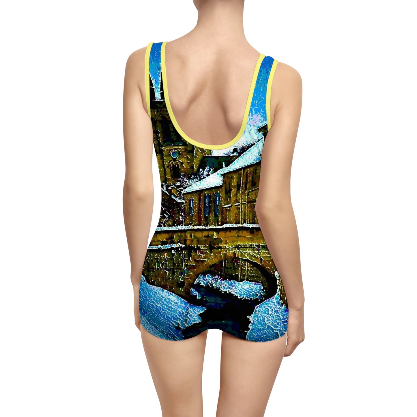 Women's Vintage Swimsuit ... Walikng The Streets & Alleys ... 'Strolling The Canals ... '  ... Original Works  ...