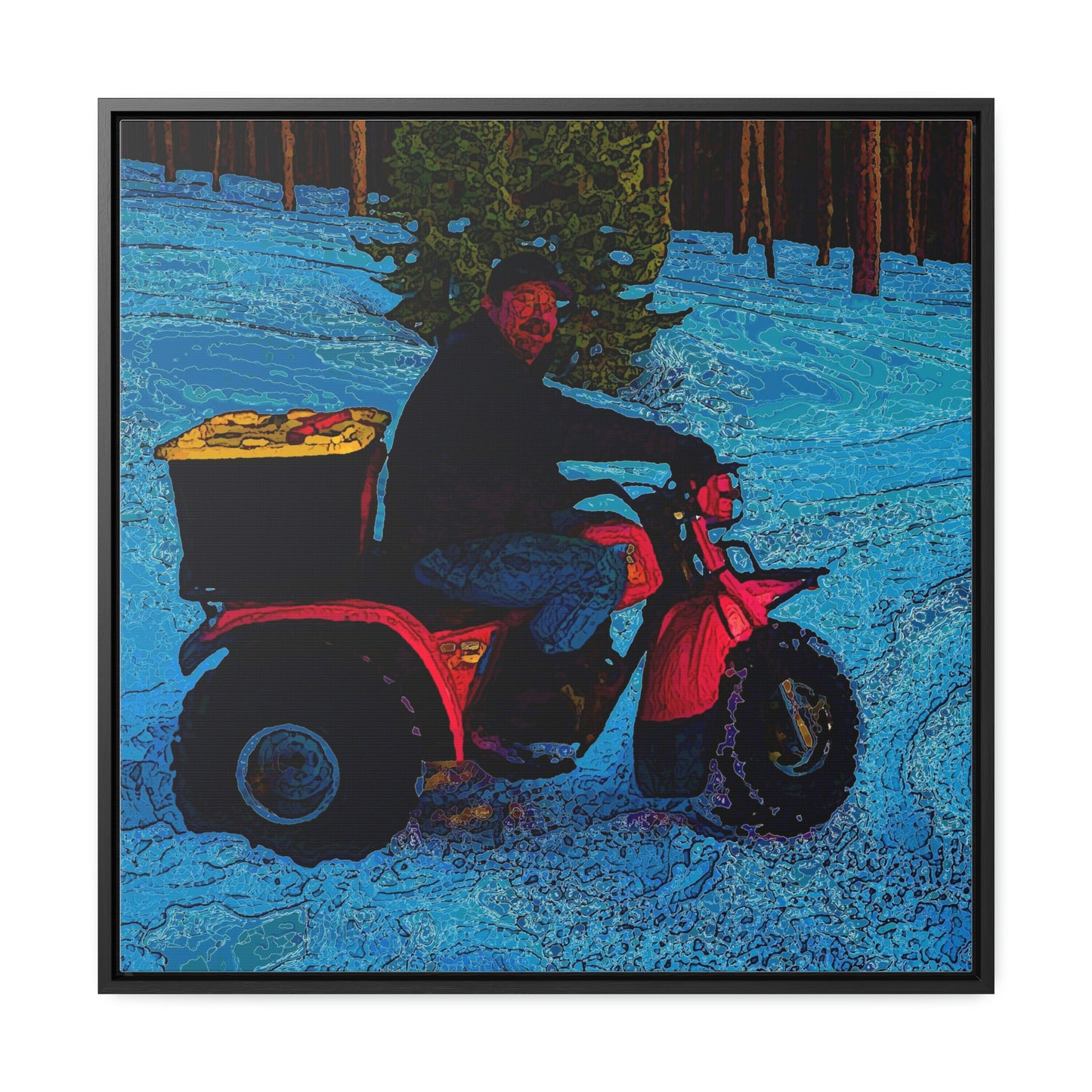 Gallery Canvas Wraps, Square Frame ... There's 2-Wheelin ... There's 4-Wheelin ... 'And-Of-Course' ... "There's 3-Wheelin-In-The-Snow" ...  Original Works ...