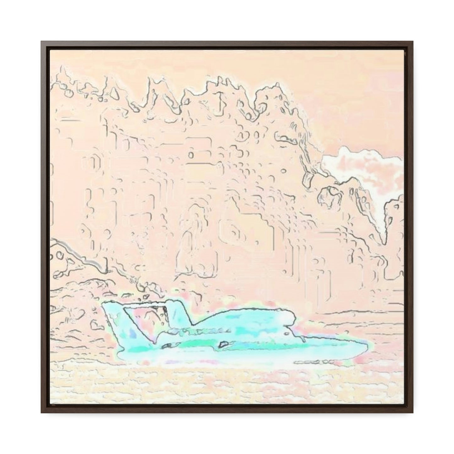 Gallery Canvas Wraps, Square Frame ...  Seattle Columbia Cup On Lake Washington ... "Dave Wilcox Heads For The Win" ... Associate Gift-Photo ... Original Works ...