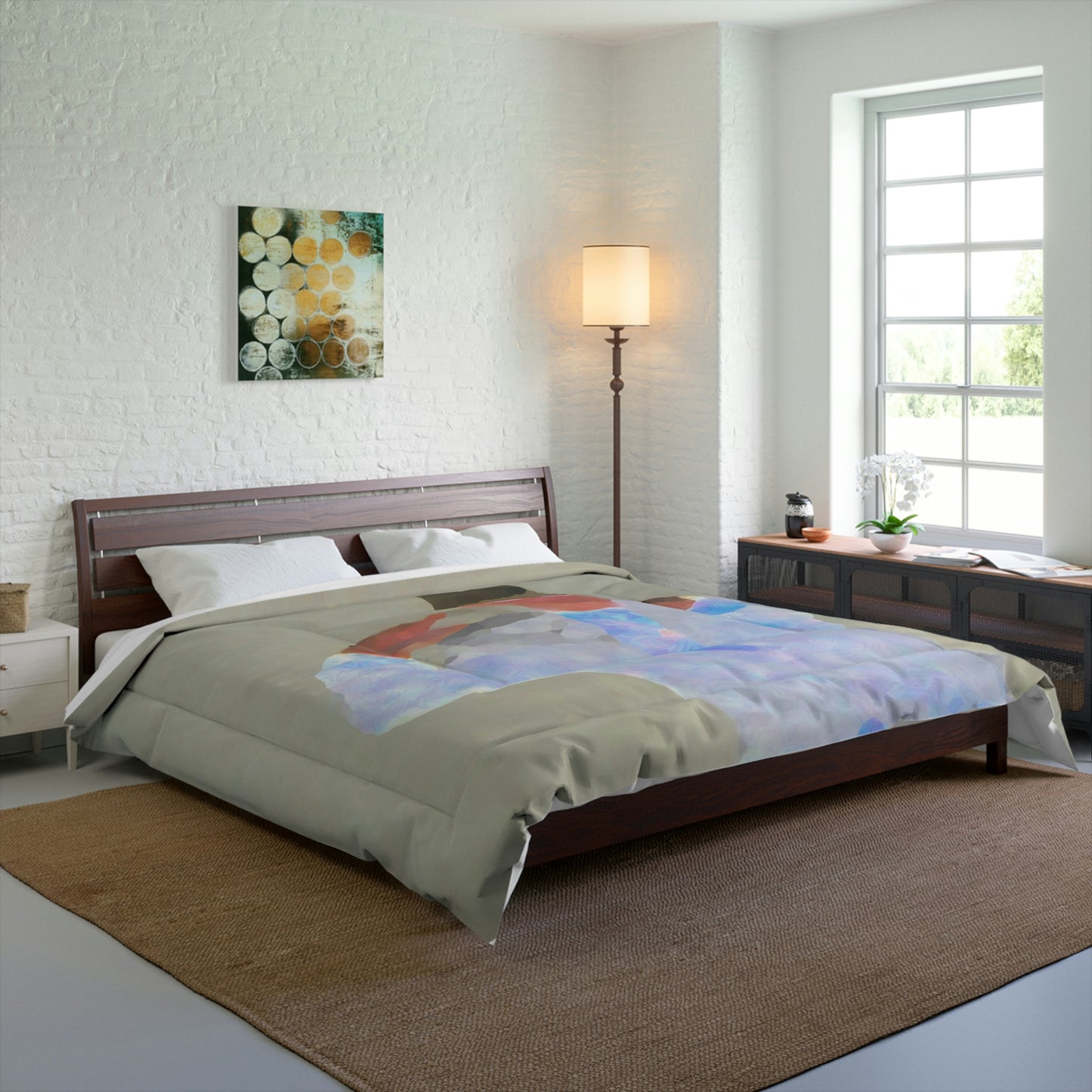 Comforter ... "Here's To You Friends & Associates" ... Geting-Er-Done ... Idaho / Washington Border (Lewiston, ID - Clarkston, WA) ... Original Works: Rendering Time: 8 Hours ...