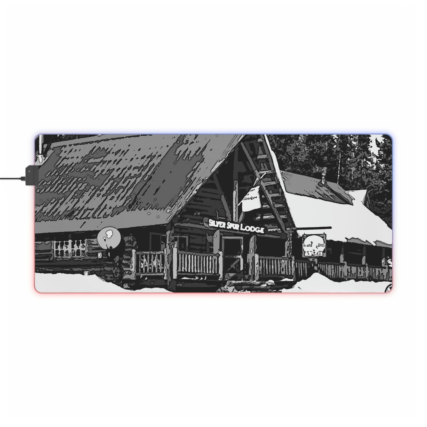 LED Gaming Mouse Pad ... A Beautiful Lodge & Back-Country Outfitter In A Mountain Town ... 'Dixie, Idaho, November 2022' ... Original Works ...