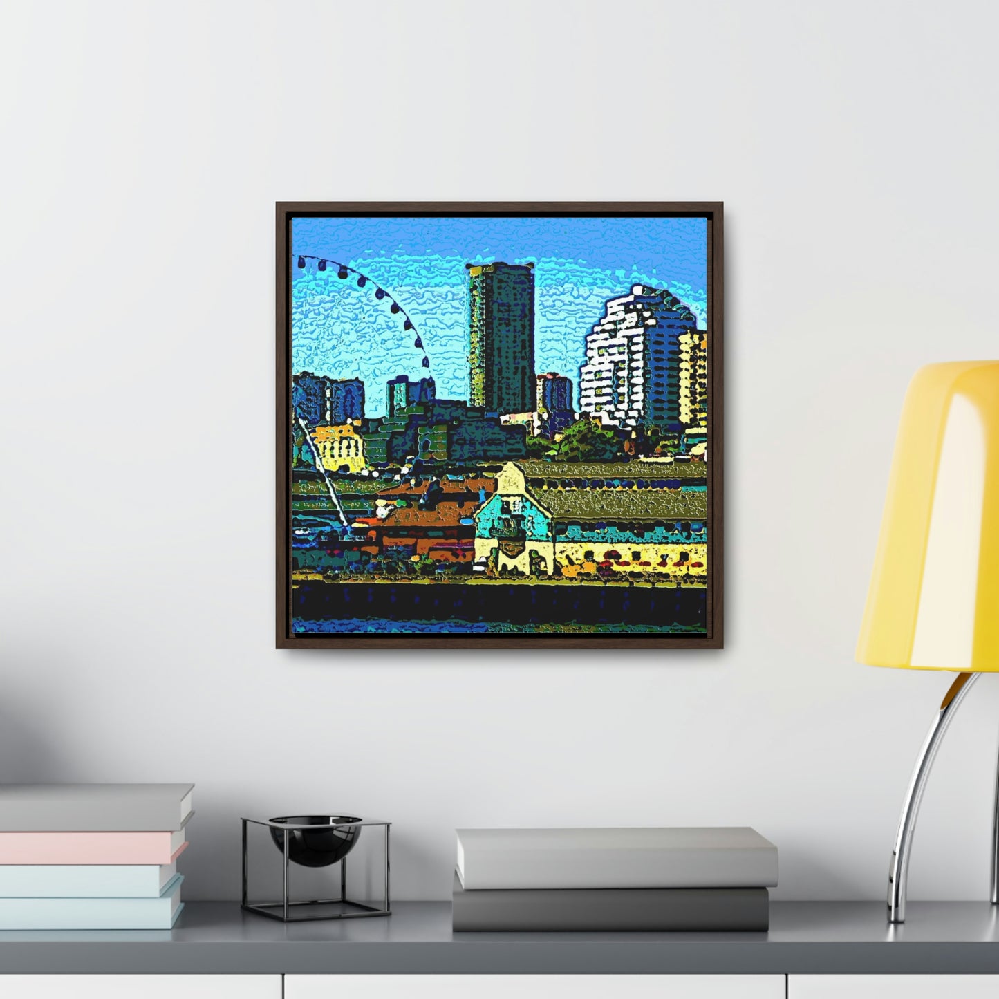Gallery Canvas Wraps, Square Frame ... That Classic Wheel ... 'Seattle's Wheel' ... & An Old Classic Waterside Vendors ...  'Family Archives' ... Original Works ...