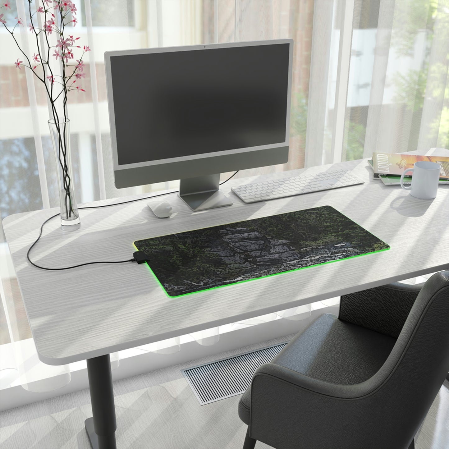 LED Gaming Mouse Pad ..."I Am Innocent" ... Tricky-Dick Immortalized ... Nixon Rock: Along The River ... Central Idaho, Summer 2020 ... Original Works ...