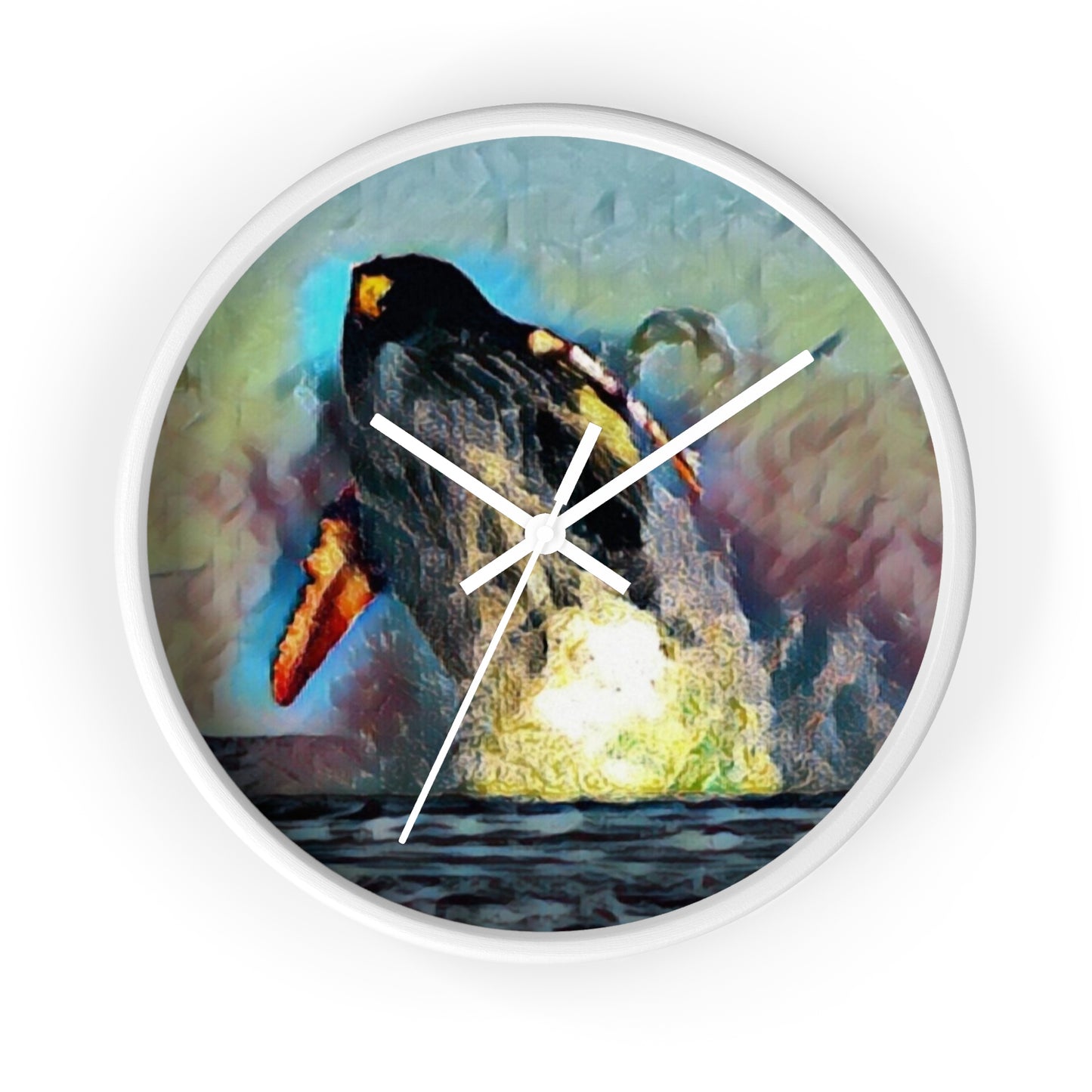 Wall Clock ... An Extraordinary Humpback Breach ... 'With Explosive Energy' ... Family Archives (KPH) ... Circa: 21st Century. Maui, HI ... Original Works ...