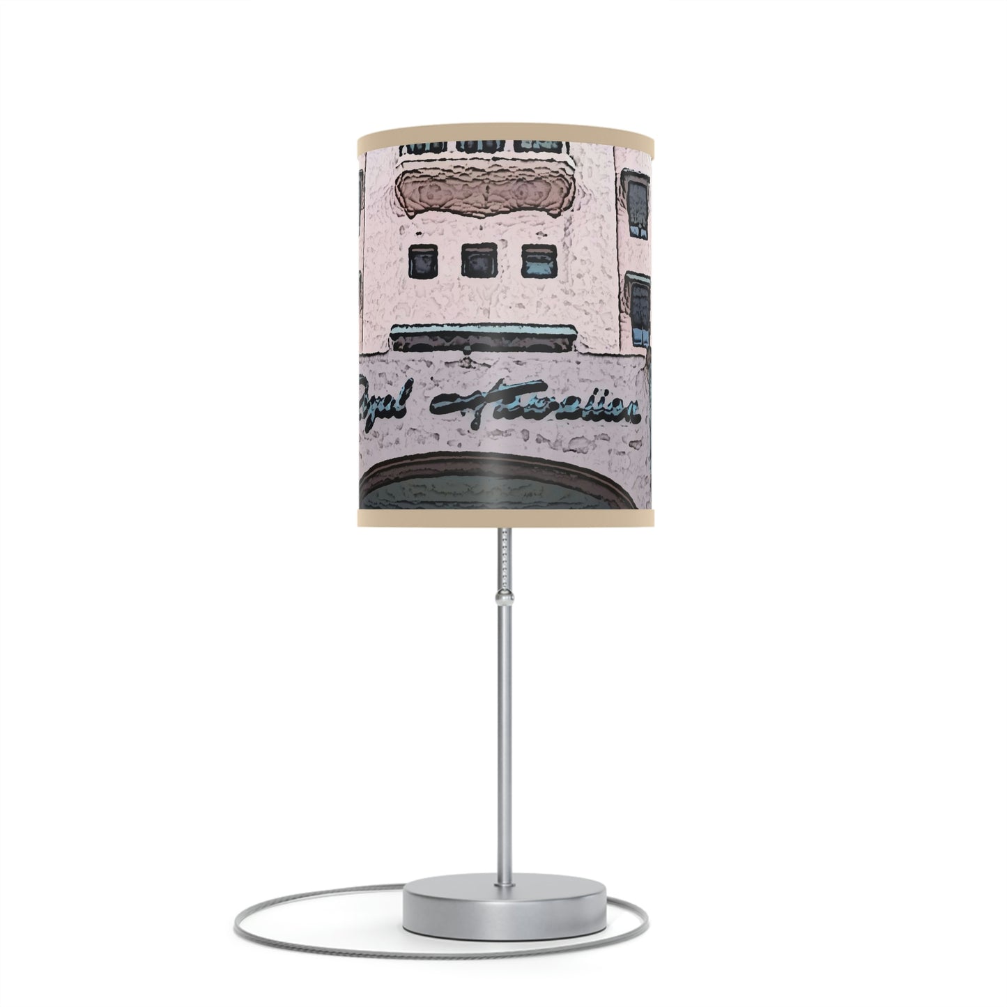 Lamp on a Stand, US|CA plug ...  "La Grande Entree" At: 'The Pink Palace' ... The Royal Hawai'ian ... Honolulu, HI ... '27Oct2014' ... Original Works ...