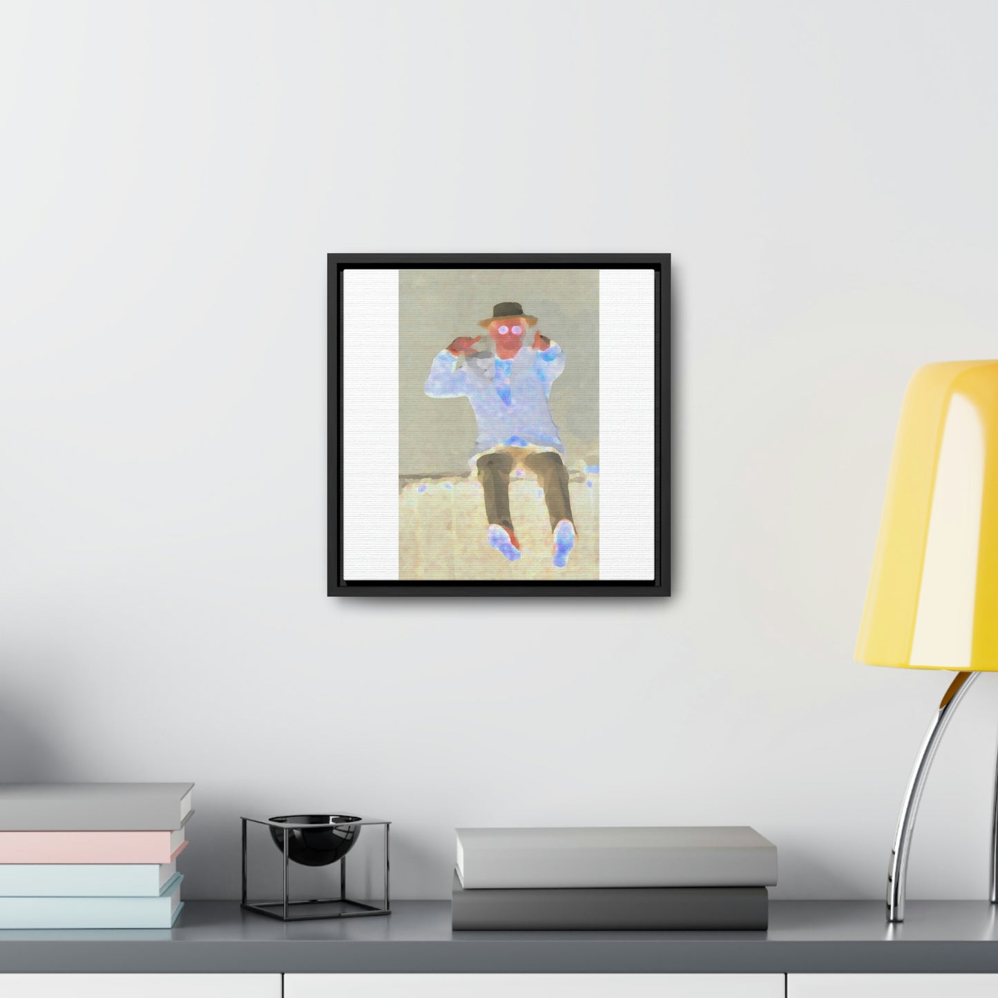 Gallery Canvas Wraps, Square Frame ... "Here's To You Friends & Associates" ... Geting-Er-Done ... Idaho / Washington Border (Lewiston, ID - Clarkston, WA) ... Original Works: Rendering Time: 8 Hours ...