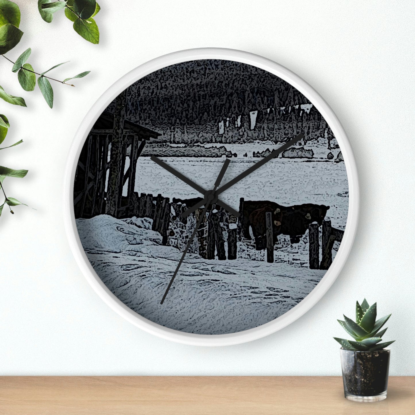 Wall clock ... A Quiet Morning ... "Along The Red River & Nature Preserve Plateau" ... Jan23 ... Original Works ...