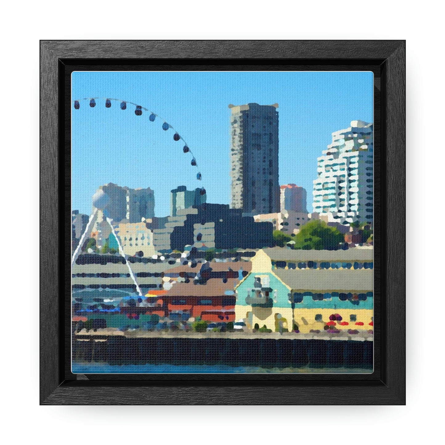 Gallery Canvas Wraps, Square Frame ... That Classic Wheel ... 'Seattle's Wheel' ... & Old Classic Waterside Vendors ...  'Family Archives' ... Original Works ...