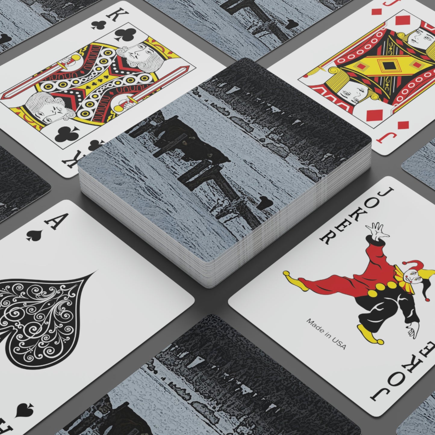 Custom Poker Cards ... A Quiet Morning ... "Along The Red River & Nature Preserve Plateau" ... Jan23 ... Original Works ...