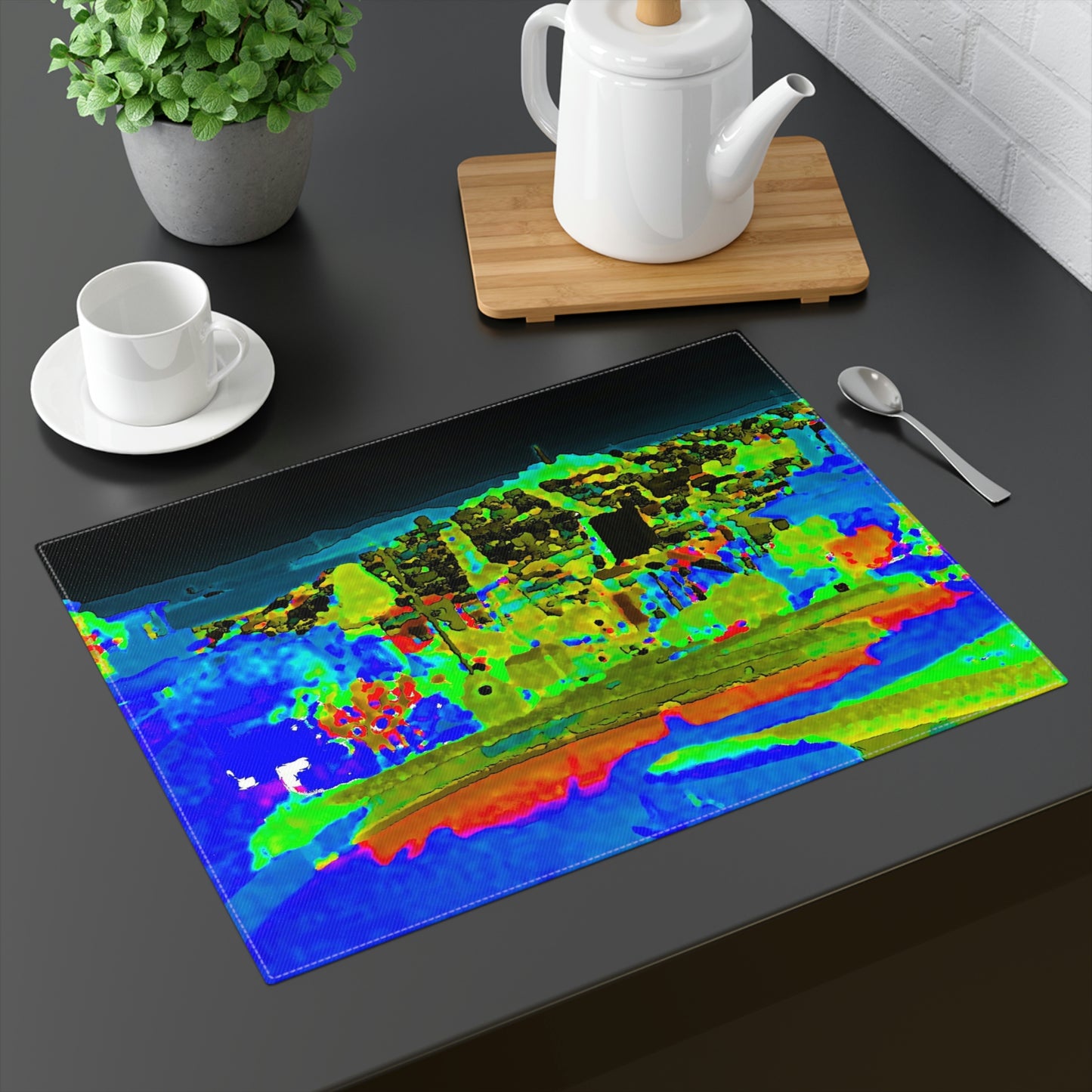 Placemat, 1pc ... "Lombard Street San Francisco, CA, USA" ... Family Archives 1970's ... Original Works ...