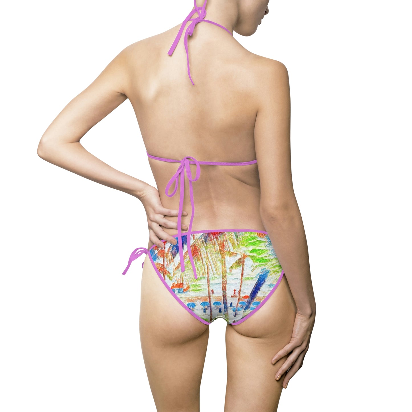 Women's Bikini Swimsuit (AOP) ... "The Royal Hawai'ian: Waikiki Beach_Beach" ... Honolulu, HI ... October 2014 (Halloween) ... Original Works ...