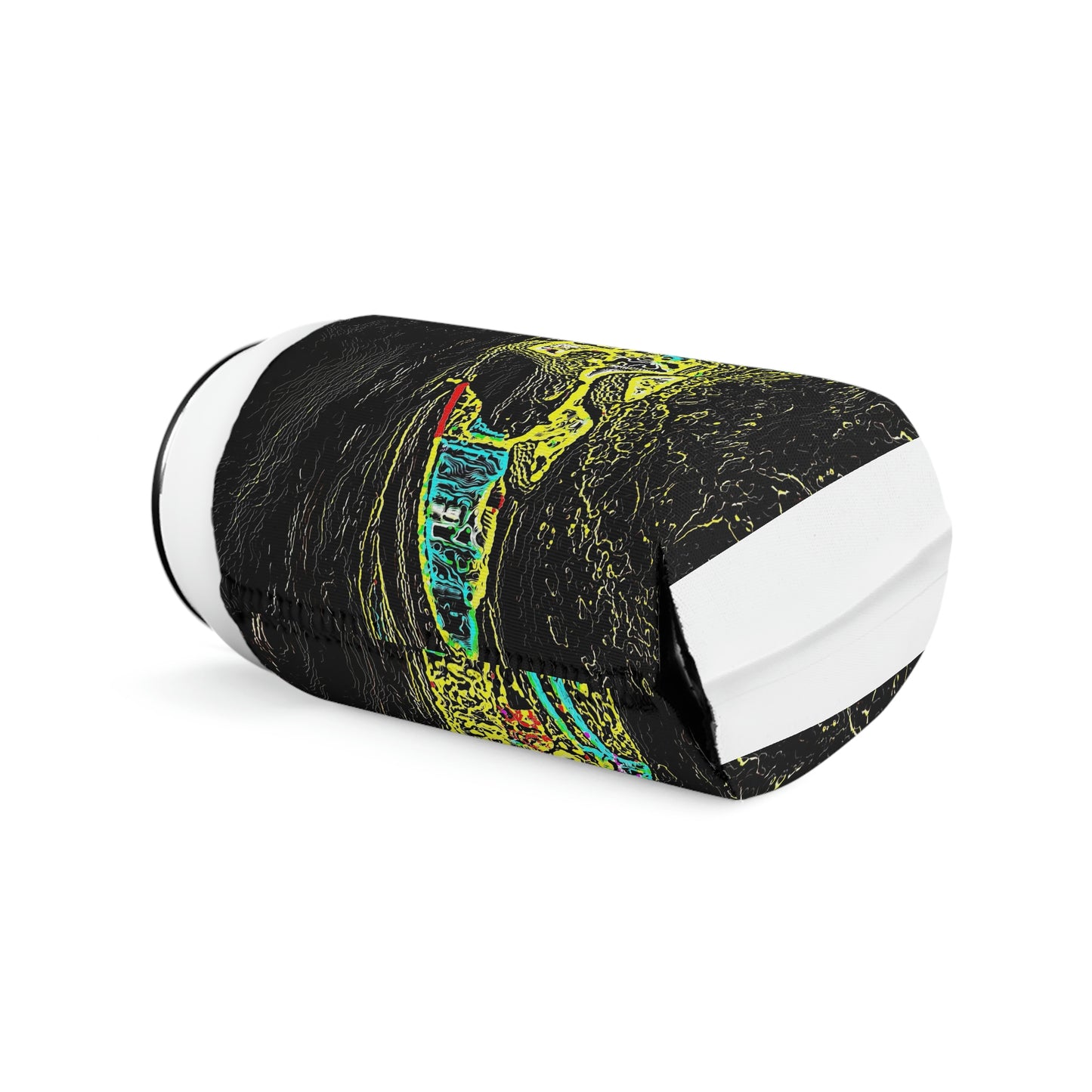 Can Cooler Sleeve ... "Snow Vehicle In Snow Storm At-Rest" ... Circa 12Mar23 ... Central Idaho ... 18-Hours Rendering Time: Original Works ...