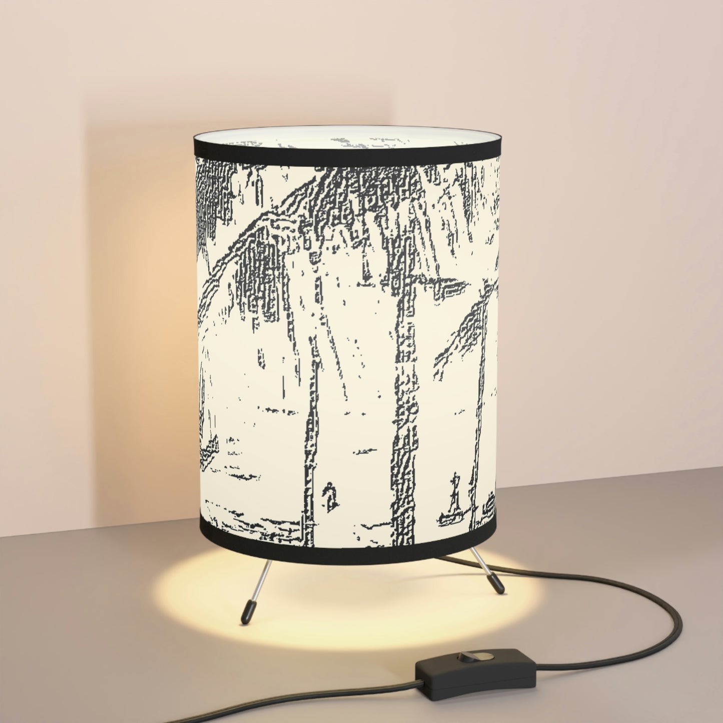 Tripod Lamp with High-Res Printed Shade, US\CA plug ... "The Royal Hawai'ian: Waikiki Beach_Beach" ... Honolulu, HI ... Ocotber 2014 (Halloween) ... Original Works ...