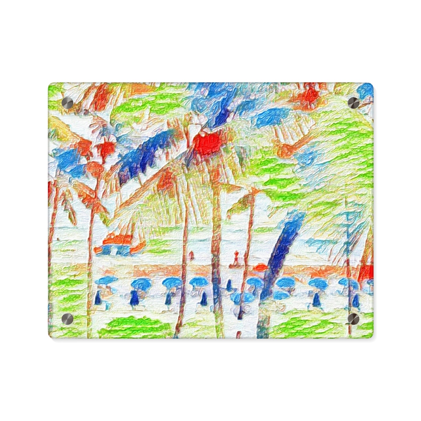 Acrylic Wall Art Panels ... "The Royal Hawai'ian: Waikiki Beach_Beach" ... Honolulu, HI ... Ocotber 2014 (Halloween) ... Original Works ...