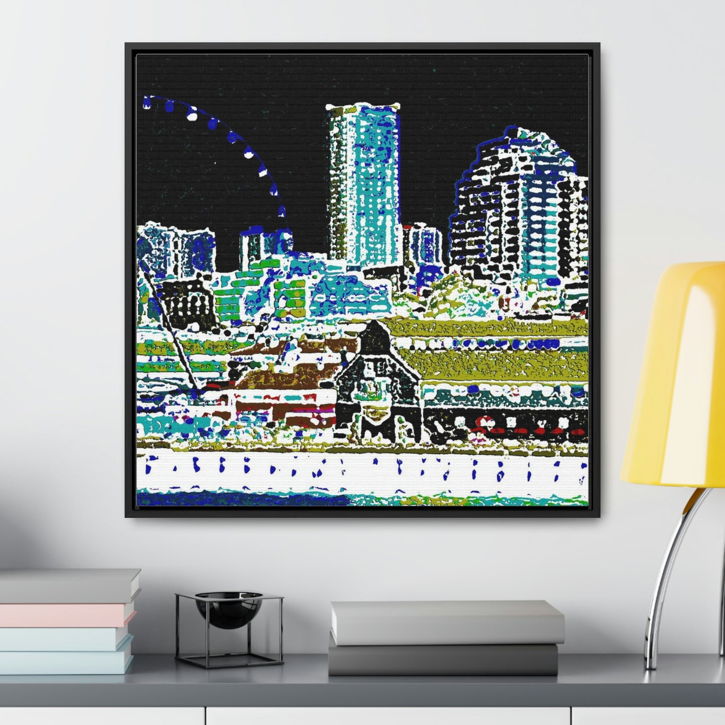 Gallery Canvas Wraps, Square Frame ... That Classic Wheel ... 'Seattle's Wheel' ... & Old Classic Waterside Vendors ...  'Family Archives' ... Original Works ...