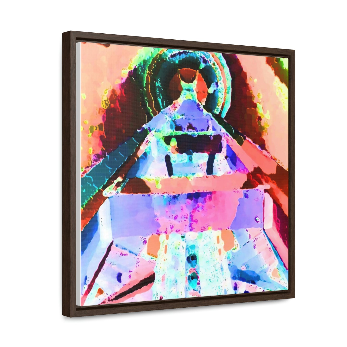 Gallery Canvas Wraps, Square Frame ... "Seattle's World Fair" ... Below Space Needle 'Looking Up' ... On A Very Rainy Morning (Father's Family Photo). ... Original ...