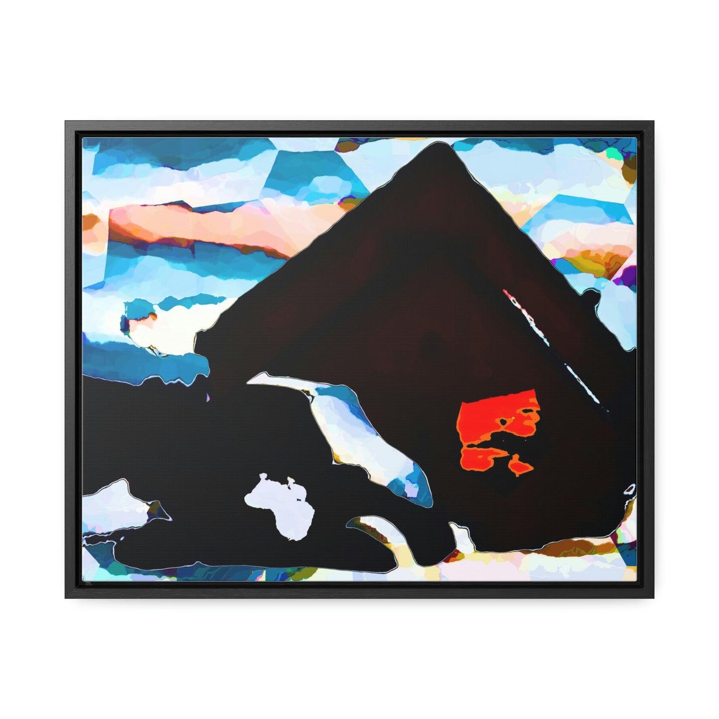 Gallery Canvas Wraps, Horizontal Frame ... After An Intense Snow Storm ... 'Digging Out' ... A Vehicle & Cabin "In The Mountains" ... March 2023 ... Original Works ...