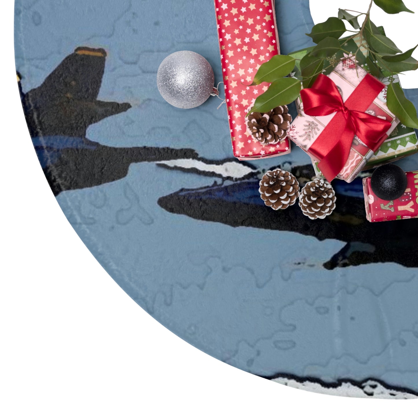 Christmas Tree Skirts ... Seattle Seafair ..."Blue Angels Run Over Lake Washington" ... Circa Mid 1980's ... Dr FJ Holt ... Original Works ...