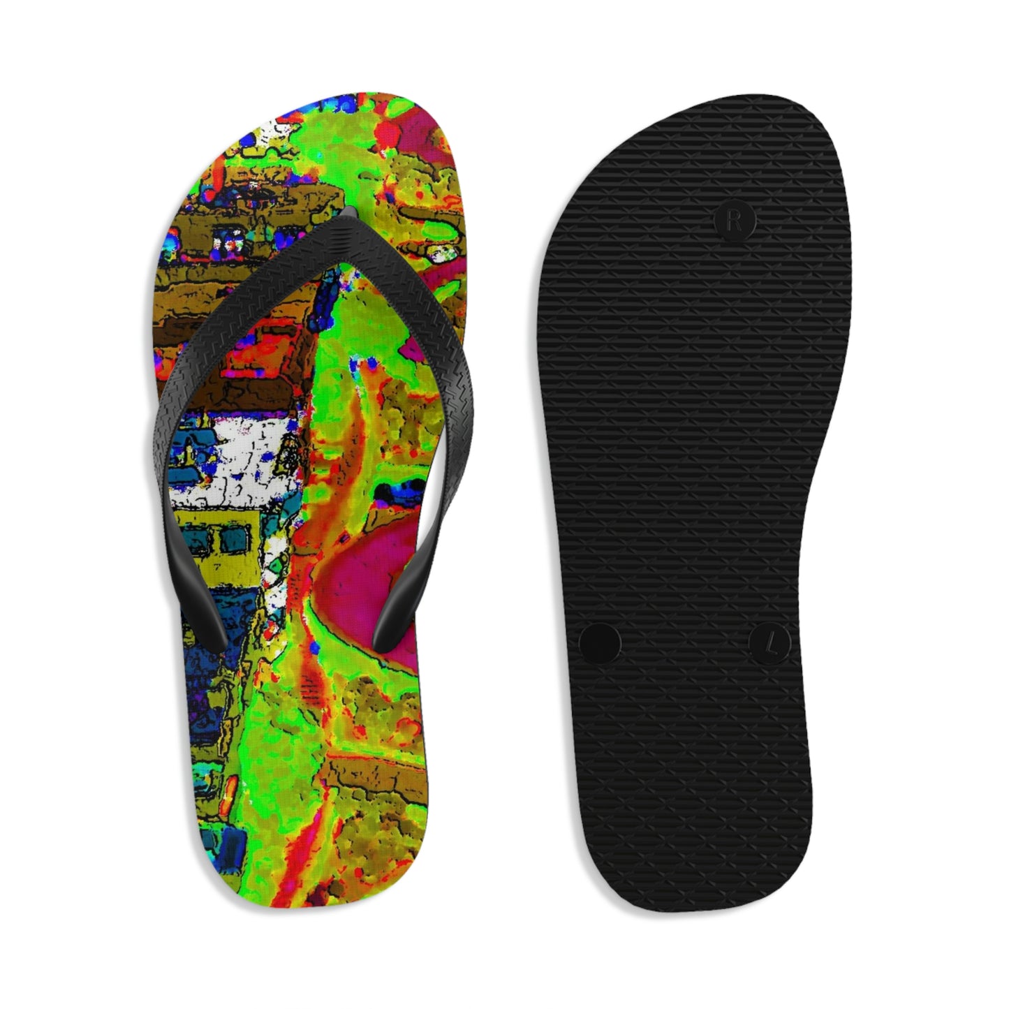 Unisex Flip-Flops ... A Crazy Street ... 'Eight Winding Curve-Switchbacks' ... "Lombard Street, San Francisco, CA' ... Family Archives: 1970's ... Original Works ...