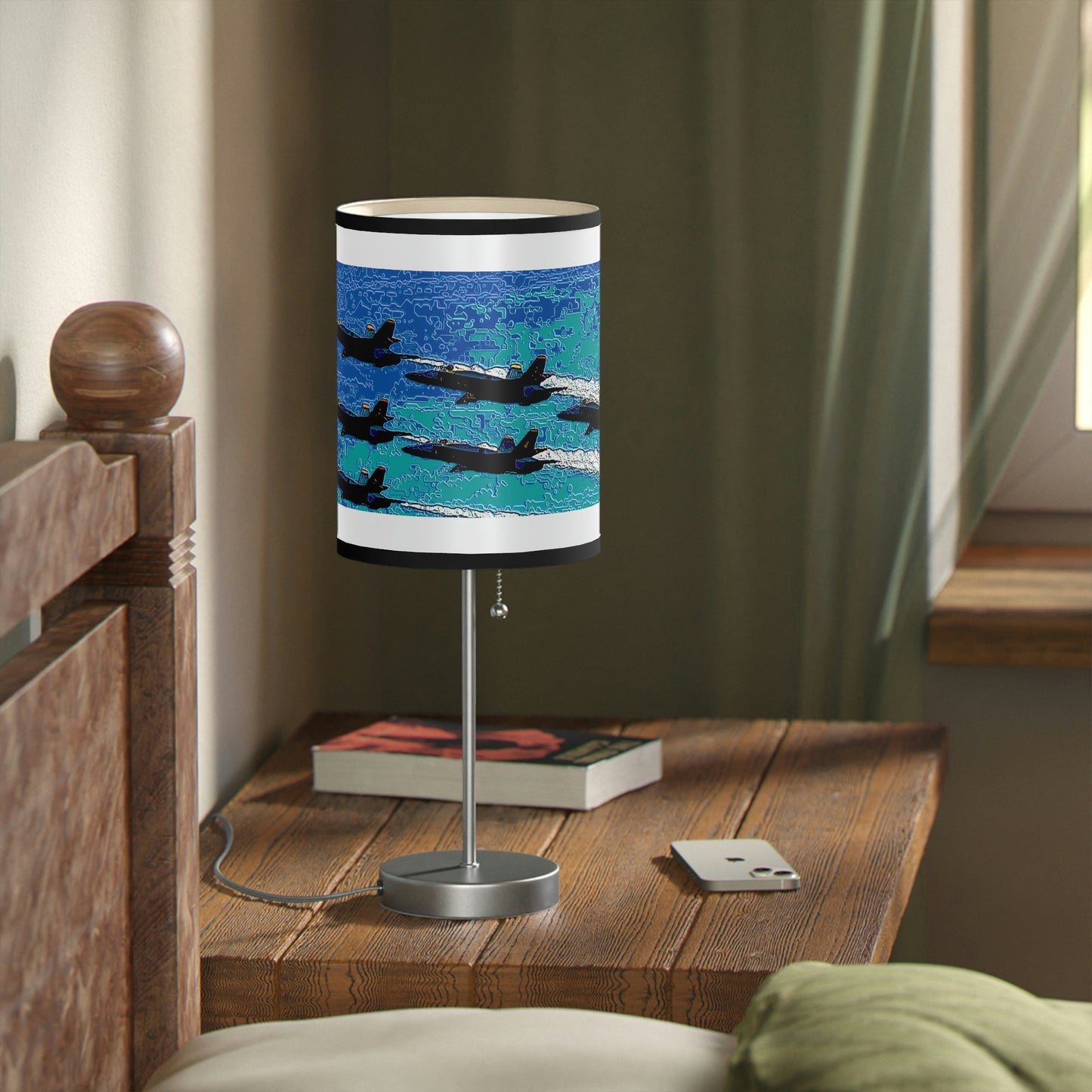 Lamp on a Stand, US|CA plug ... Seattle Seafair ..."Blue Angels Run Over Lake Washington" ... Circa Mid 1980's ... Dr FJ Holt ... Original Works ...