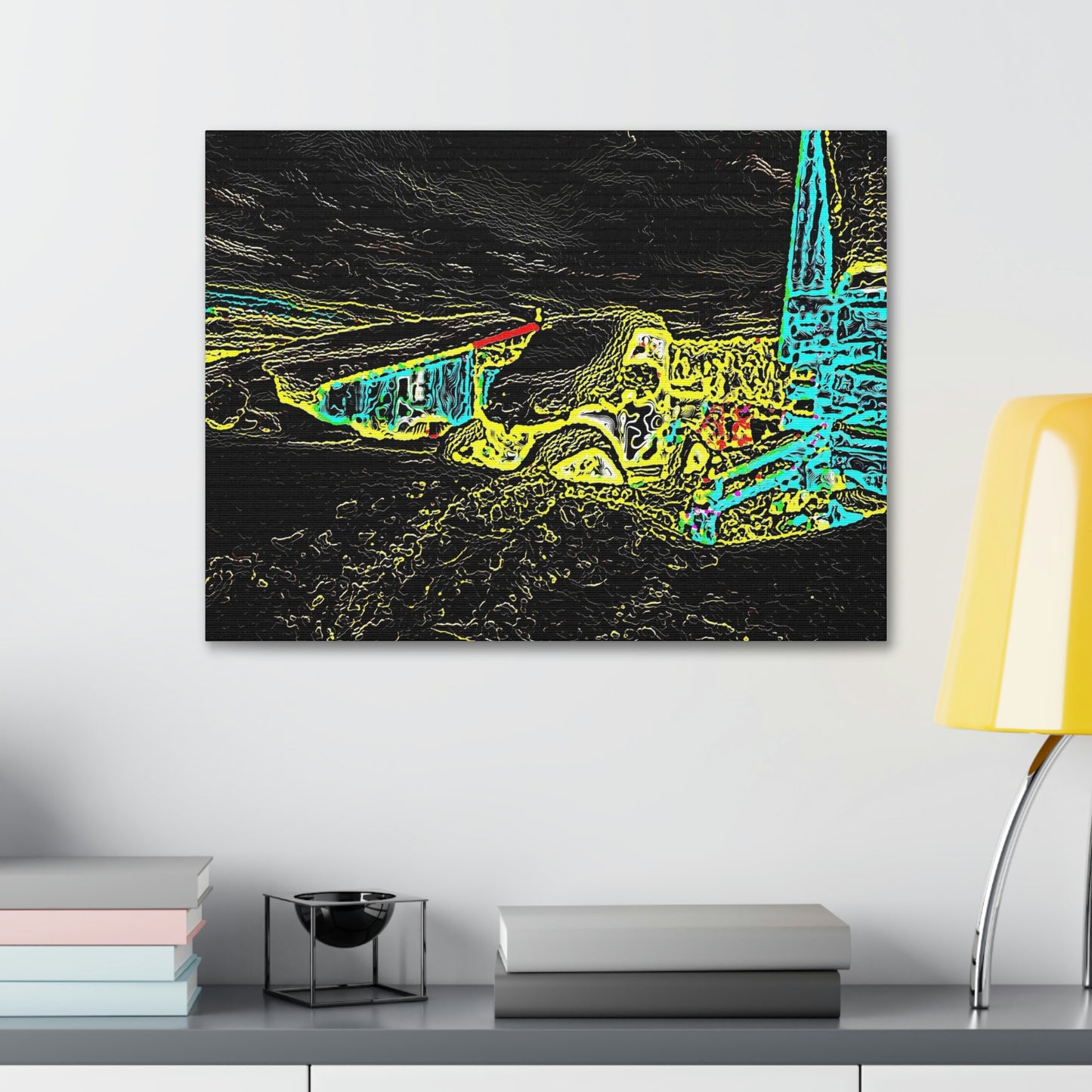 Polyester Canvas ... "Snow Vehicle In Snow Storm At-Rest" ... Circa 12Mar23 ... Central Idaho ... 18-Hours Rendering Time: Original Works ...