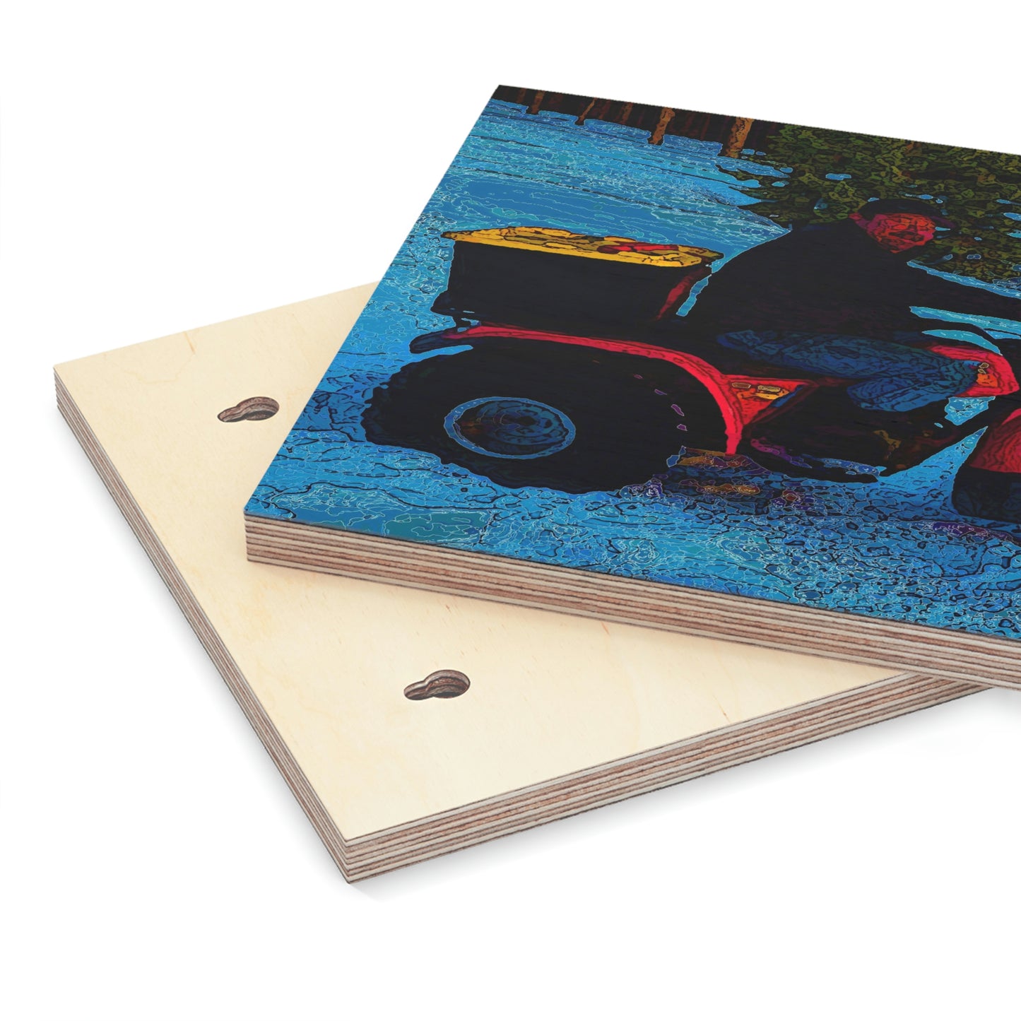 Wood Canvas ... There's 2-Wheelin ... There's 4-Wheelin ... 'And-Of-Course' ... "There's 3-Wheelin-In-The-Snow" ...  Original Works ...