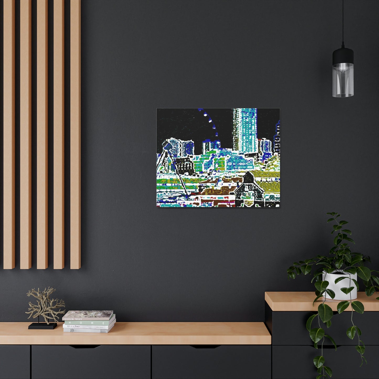 Satin Canvas, Stretched ... That Classic Wheel ... 'Seattle's Wheel' ... & An Old Classic Waterside Vendors ...  'Family Archives' ... Original Works ...