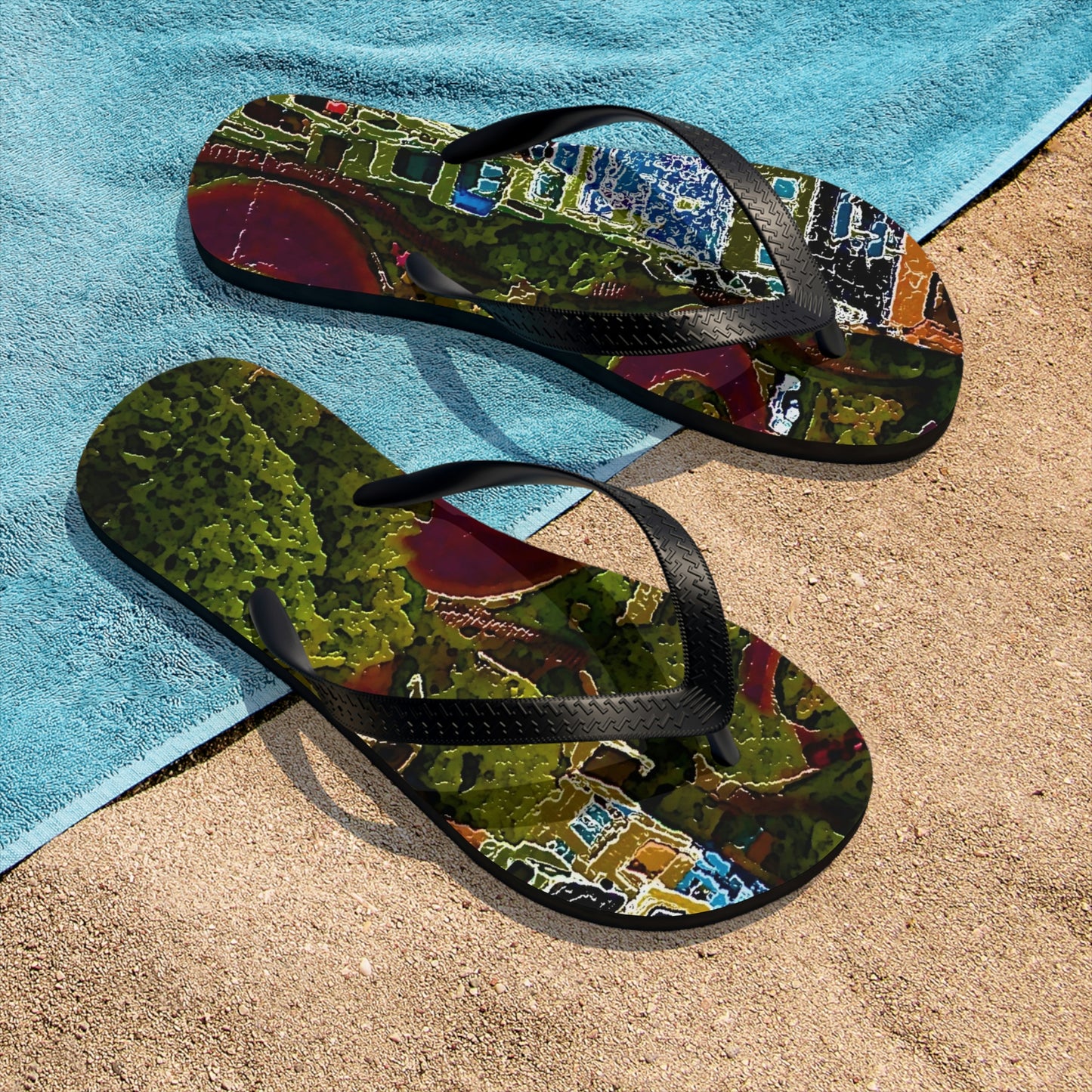 Unisex Flip-Flops ... A Crazy Street ... 'Eight Winding Curve-Switchbacks' ... "Lombard Street, San Francisco, CA' ... Family Archives: 1970's ... Original Works ...